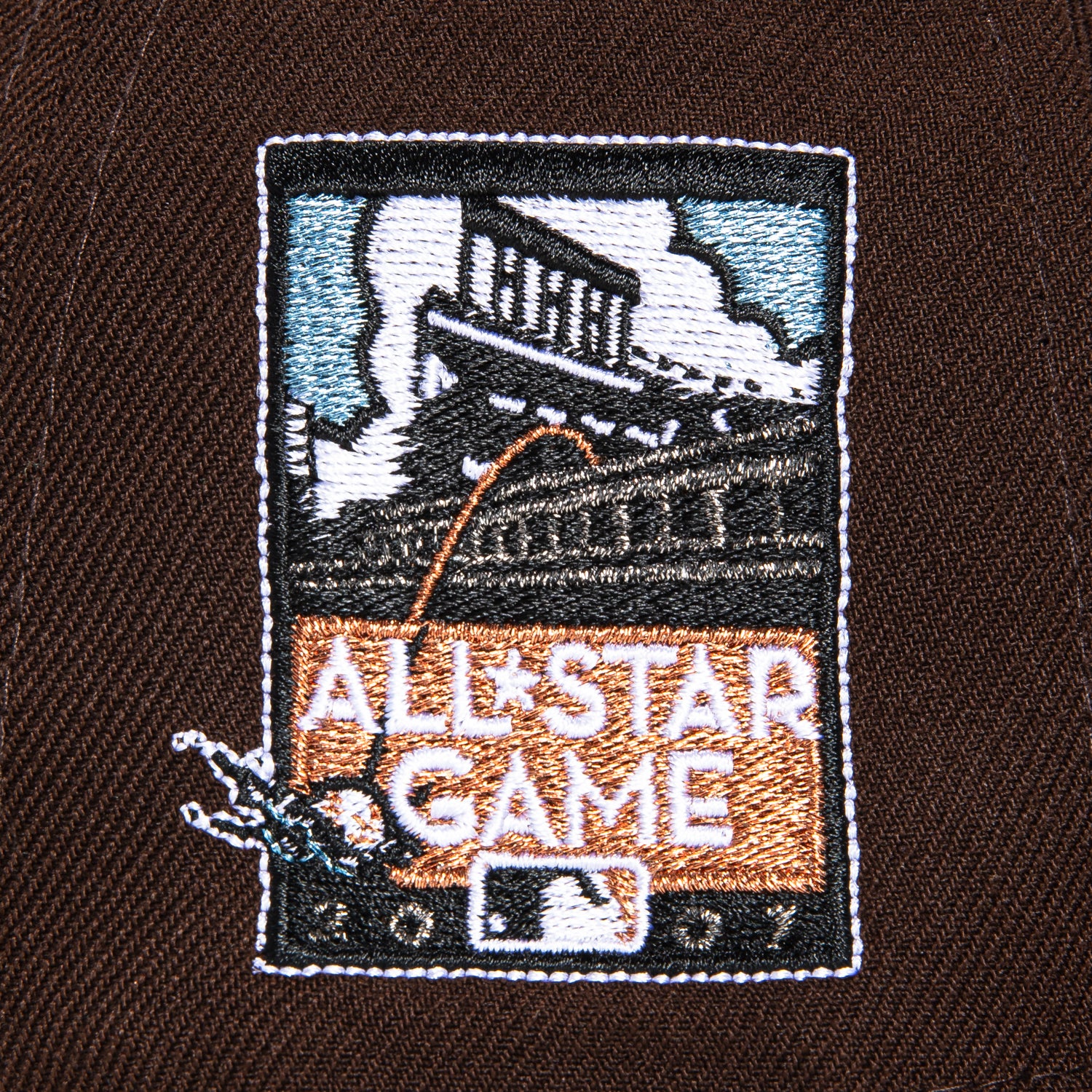 New Era 59Fifty San Francisco Giants 2007 All Star Game Patch Word Hat - Brown, Burnt Orange