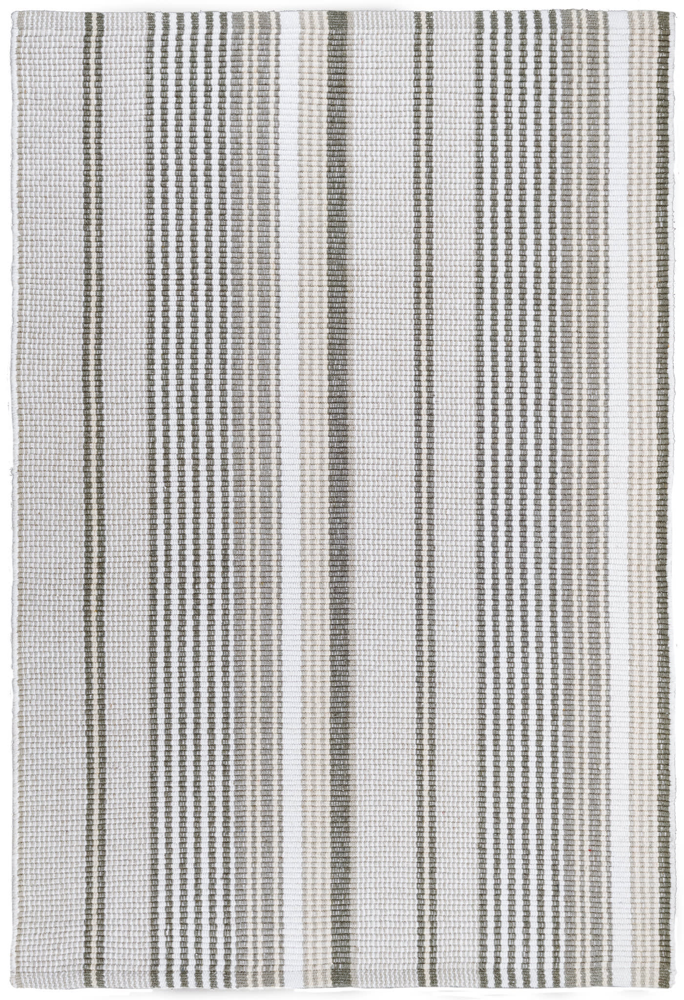 Gradation Ticking Handwoven Cotton Rug