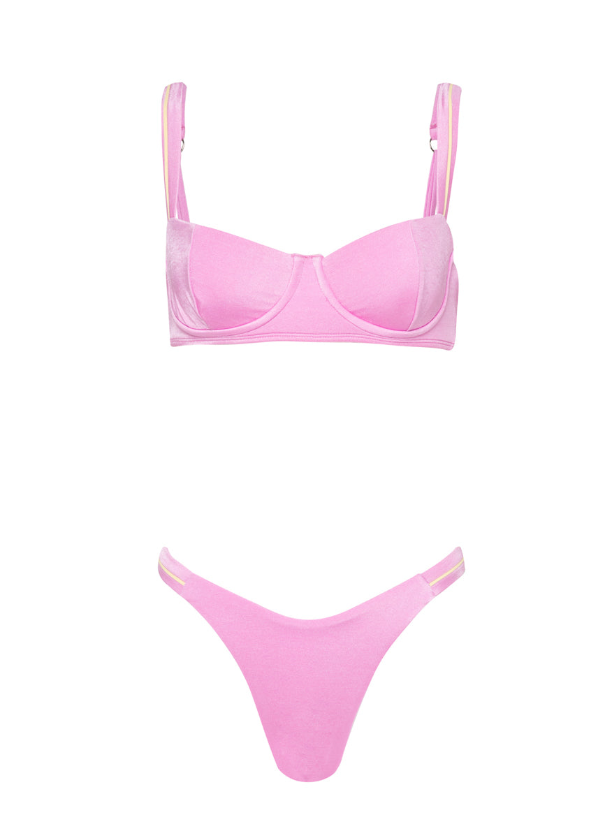 Maaji Fondant Pink Resplendor Regular Rise Thin Side Bikini Bottom