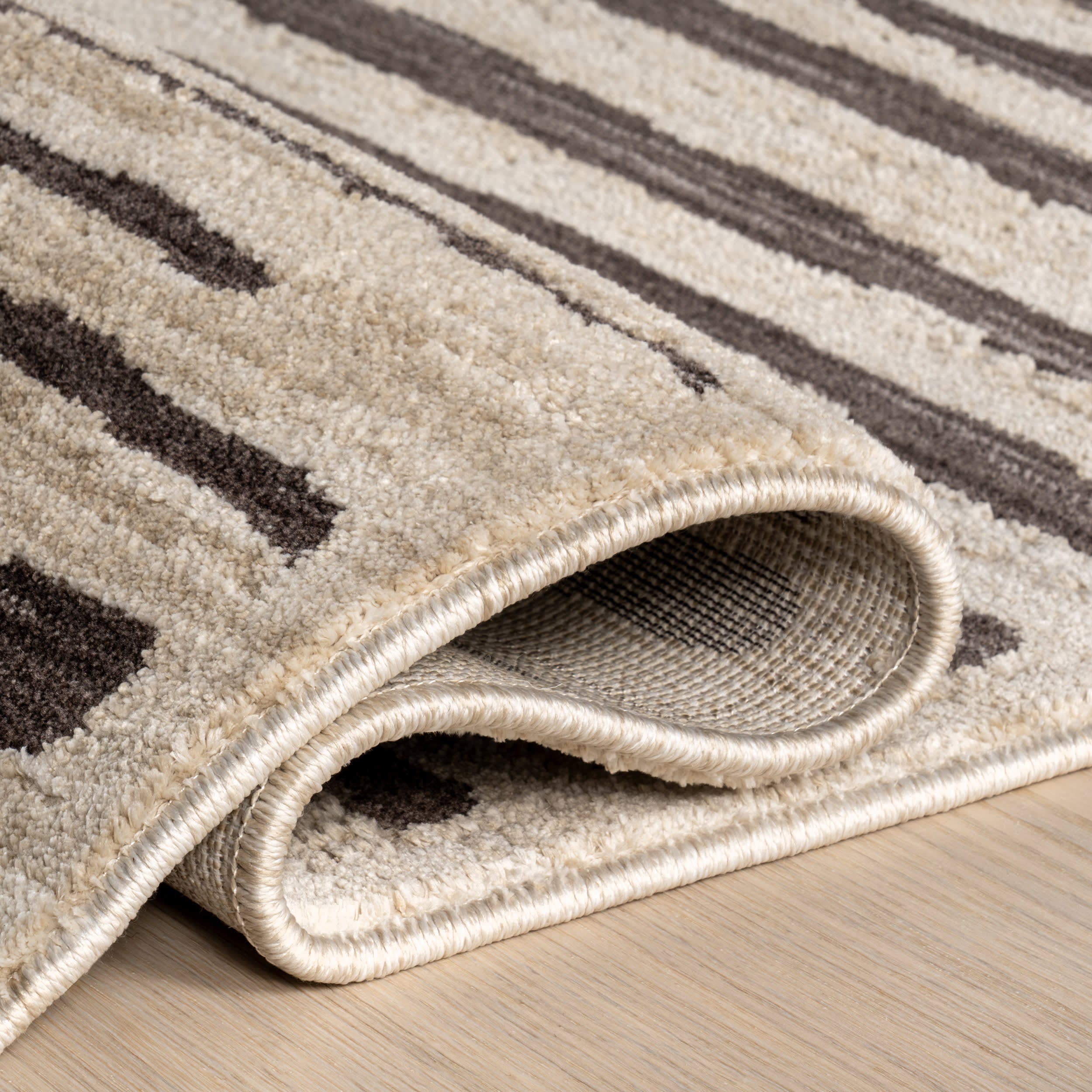 Banke Striped Rug | Beige