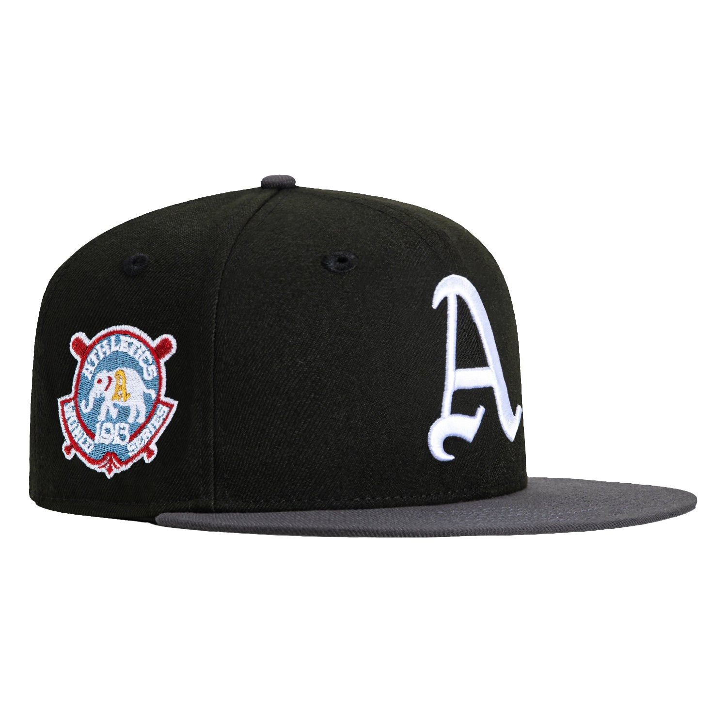 New Era 59Fifty Oakland Athletics 1913 World Series Patch Hat - Black, Graphite