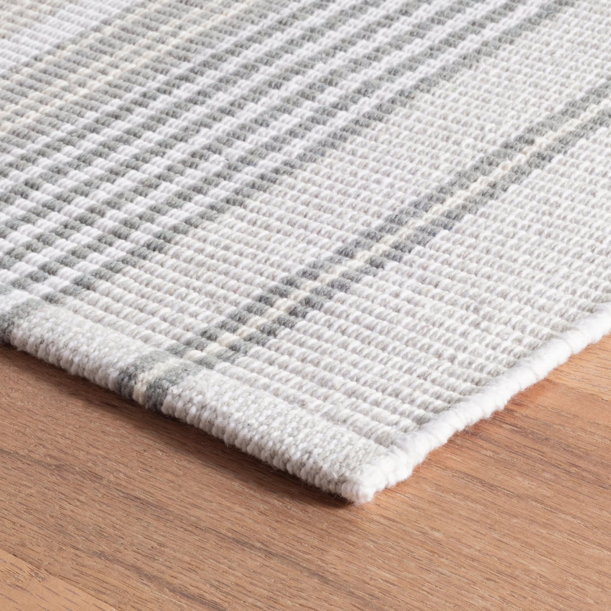 Gradation Ticking Handwoven Cotton Rug