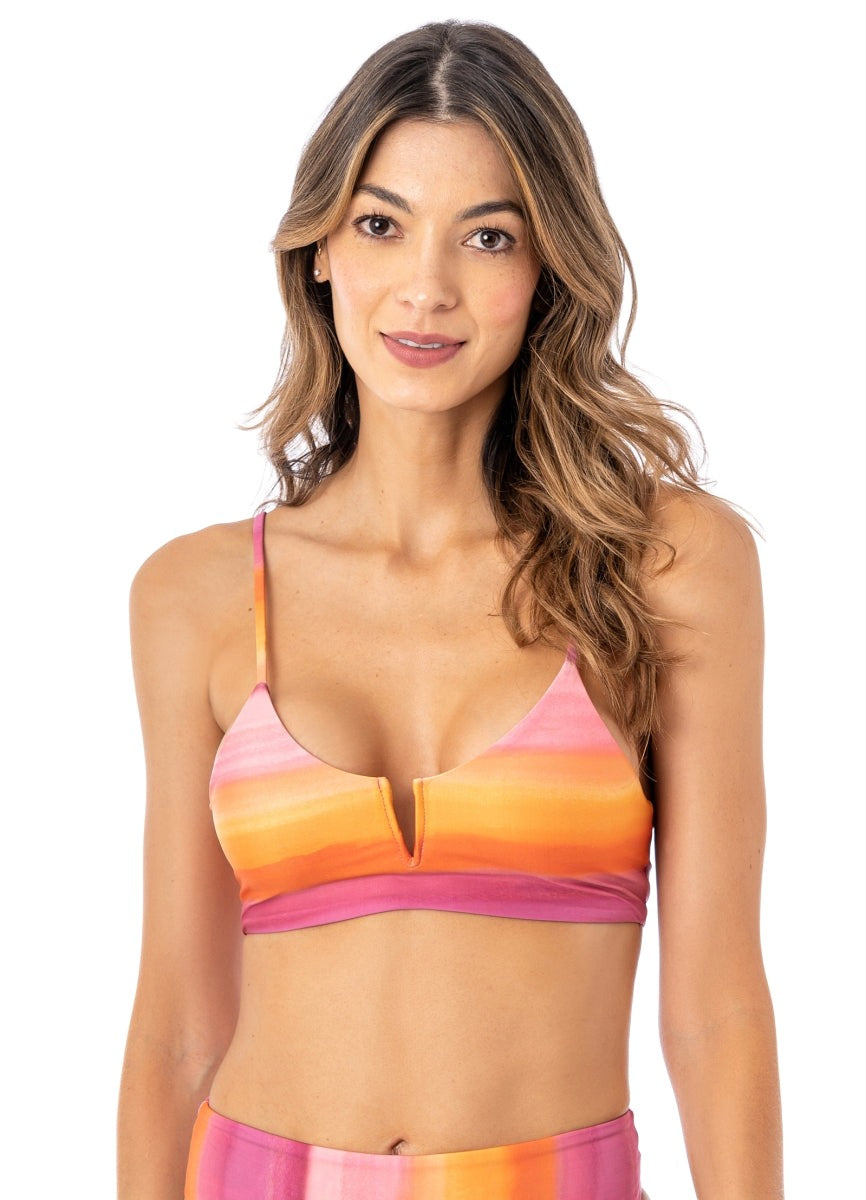 Maaji Sunrise Dye Vittoria V Wire Bralette Bikini Top