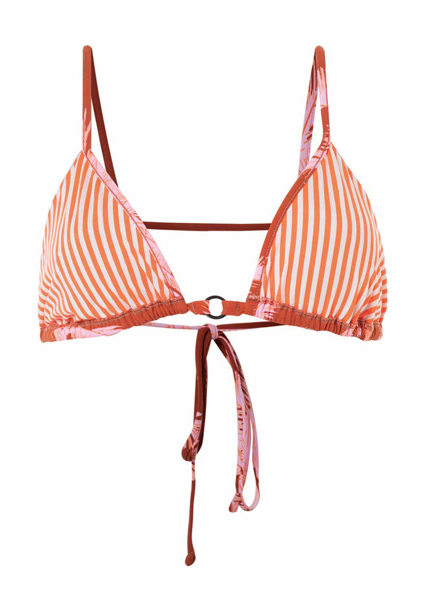 Maaji Darkred Palms Arabelle Sliding Triangle Bikini Top