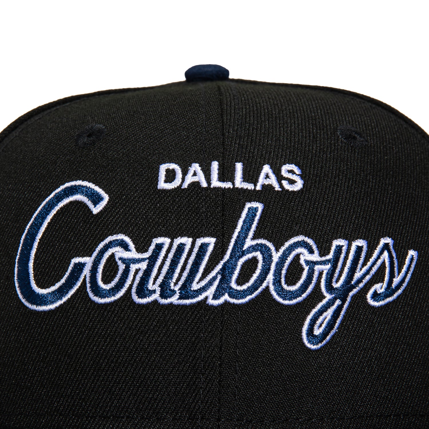 New Era 59Fifty Dallas Cowboys Logo Patch Script Hat - Black, Navy