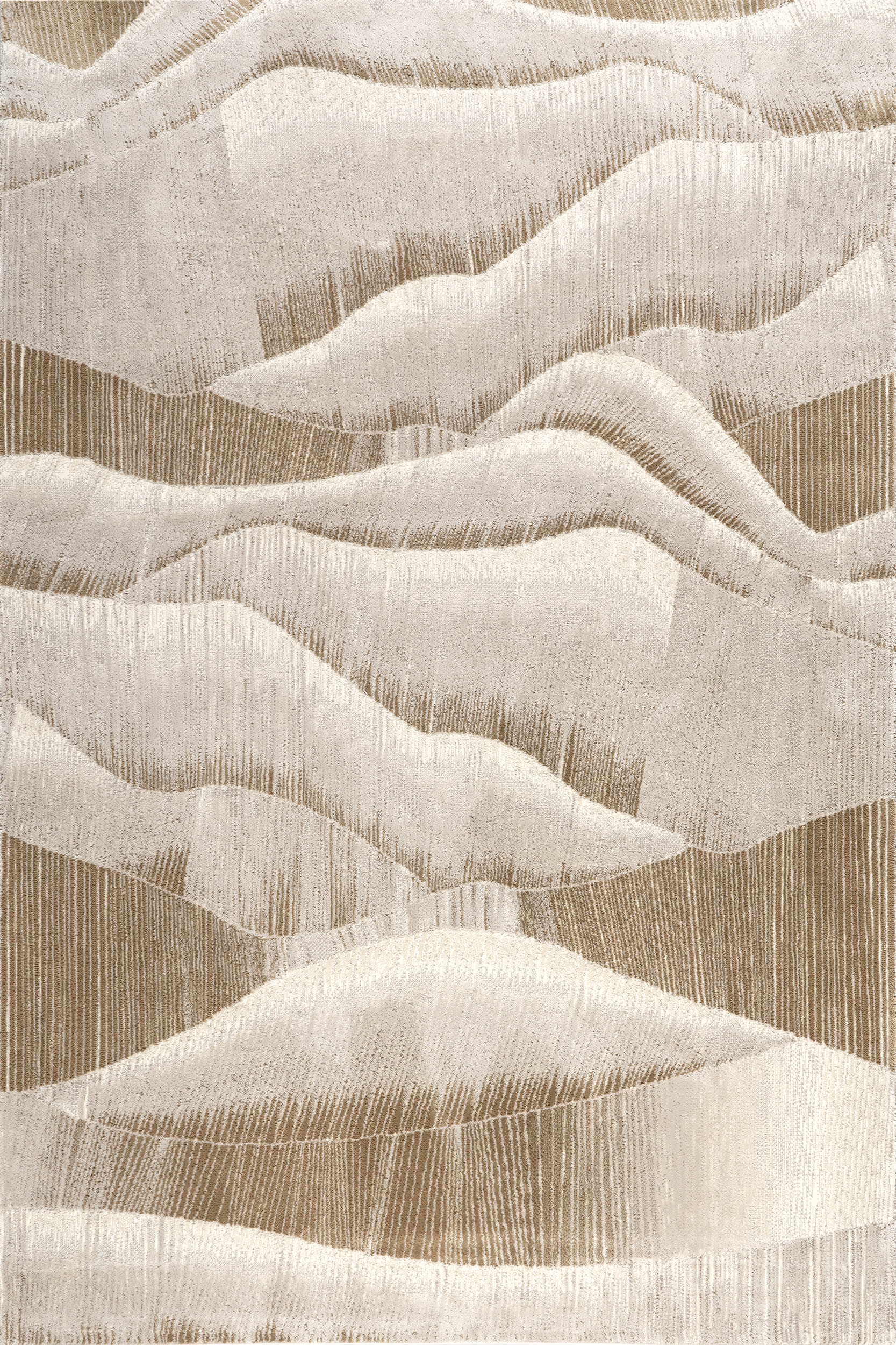 Pahad Abstract Washable Rug | Beige