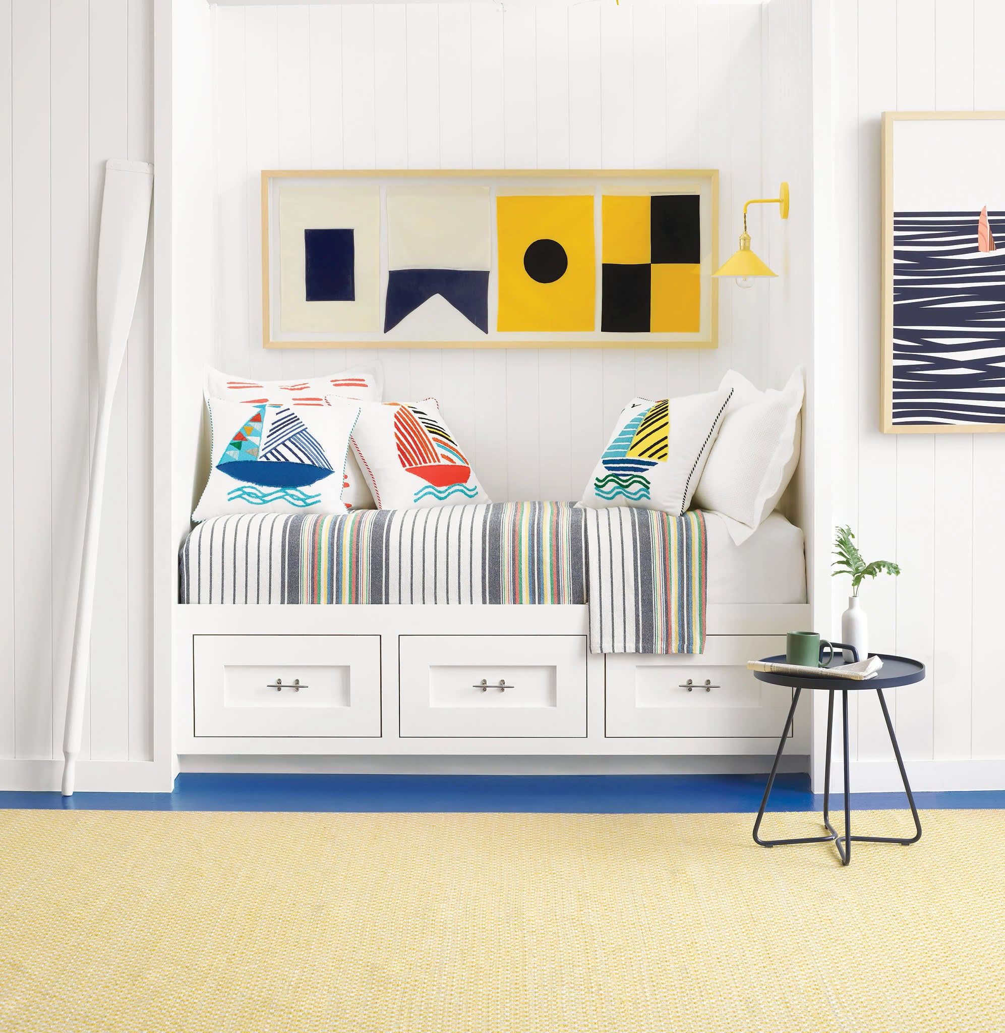 Mainsail Yellow Handwoven Indoor/Outdoor Rug