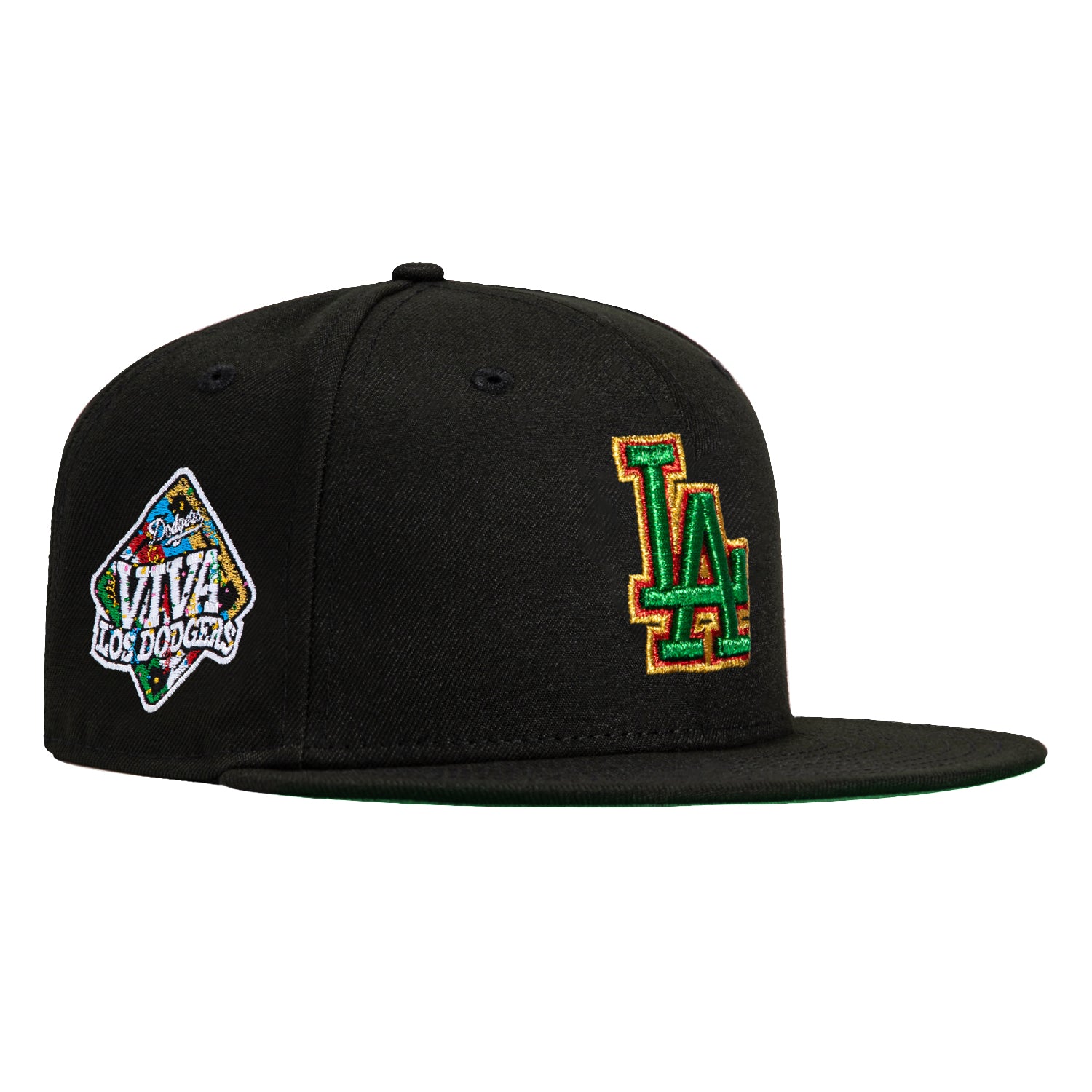 New Era 59Fifty Los Angeles Dodgers Viva Los Dodgers Patch Hat - Black, Green, Red