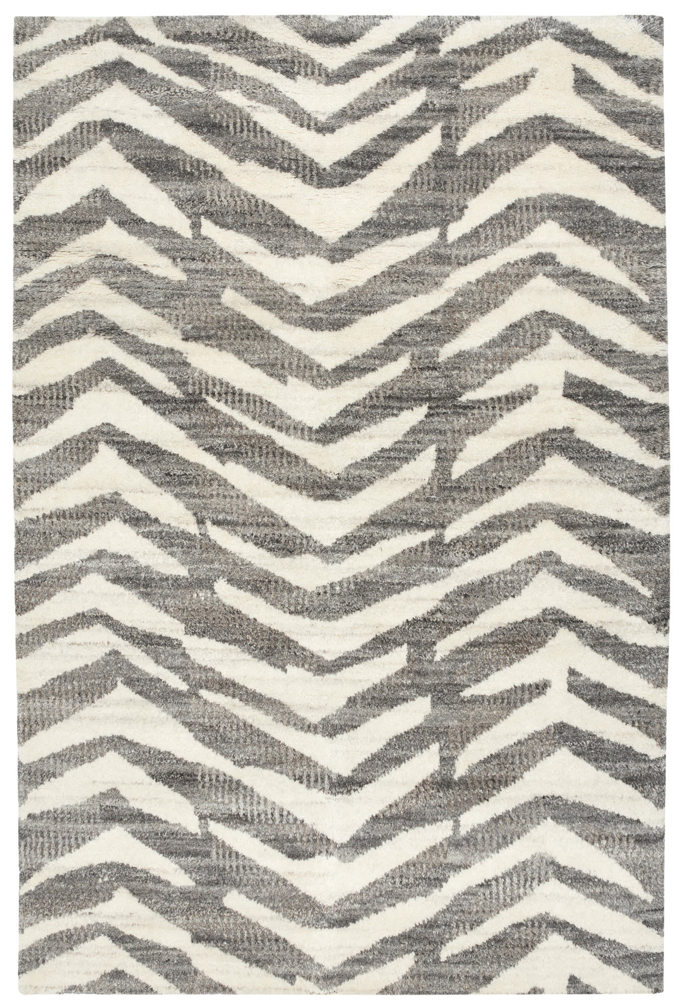 Farah Grey Hand Knotted Wool Rug