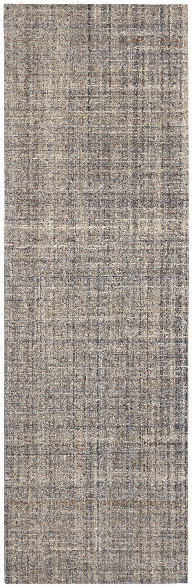 Harris Blue/Brown Hand Micro Hooked Wool Rug