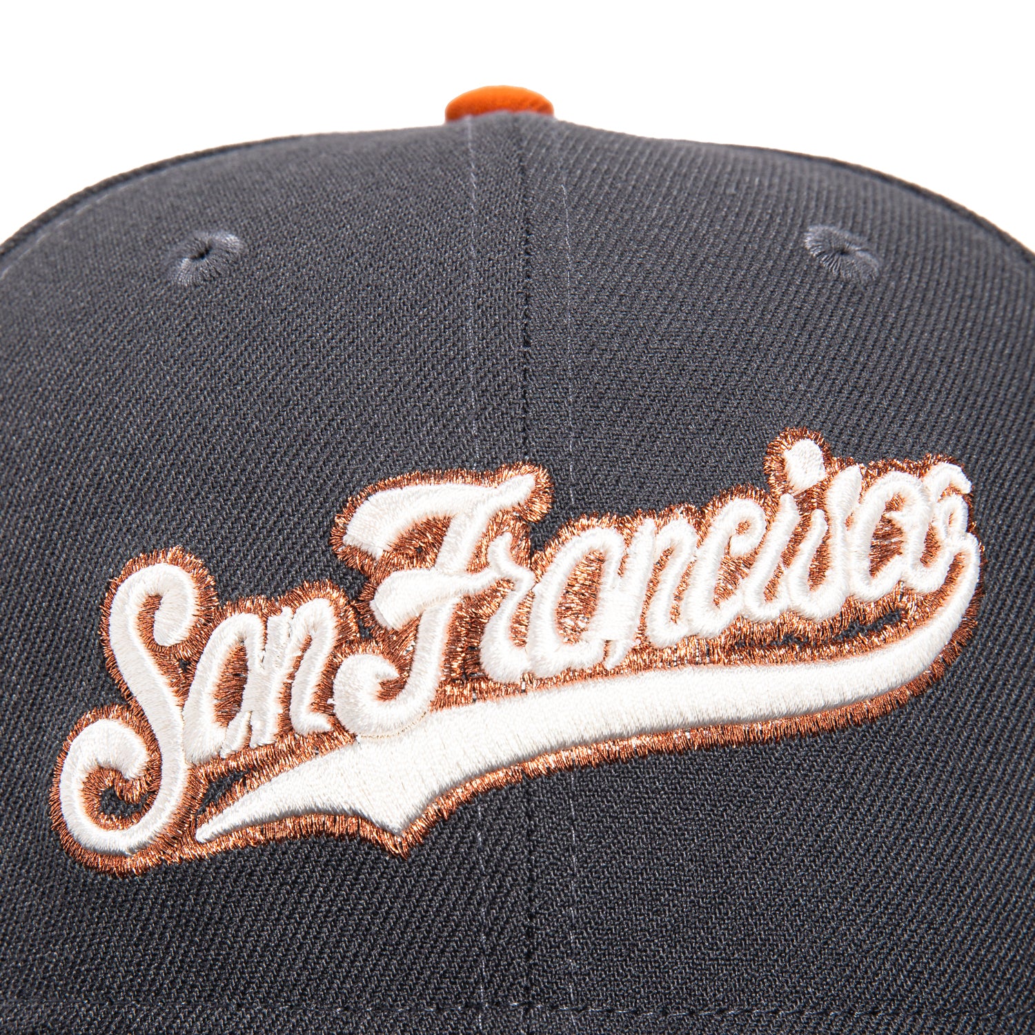 New Era 59Fifty San Francisco Giants 20th Anniversary Stadium Patch Script Hat - Graphite, Navy, Burnt Orange