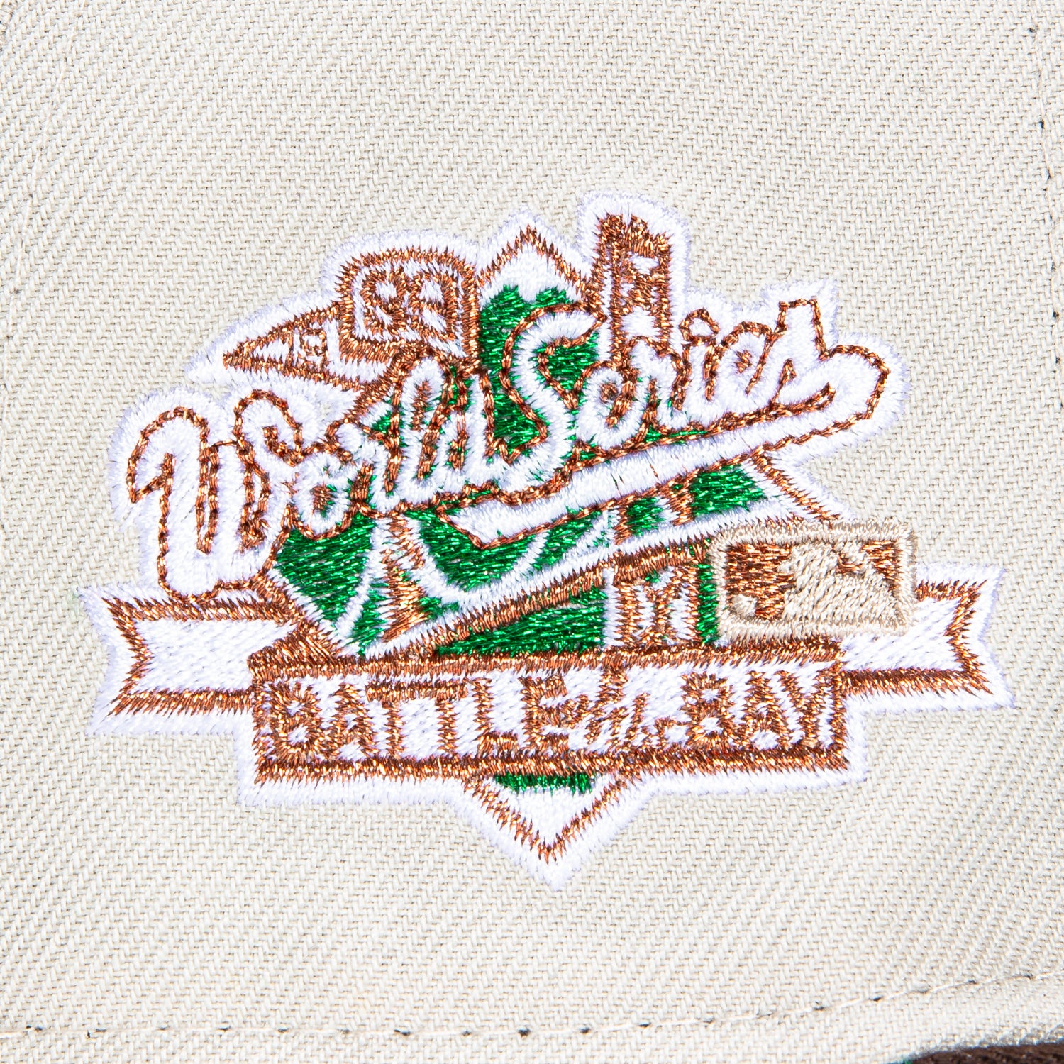 New Era 59Fifty Oakland Athletics Battle of the Bay Patch Script Hat - Stone, Brown, Metallic Copper