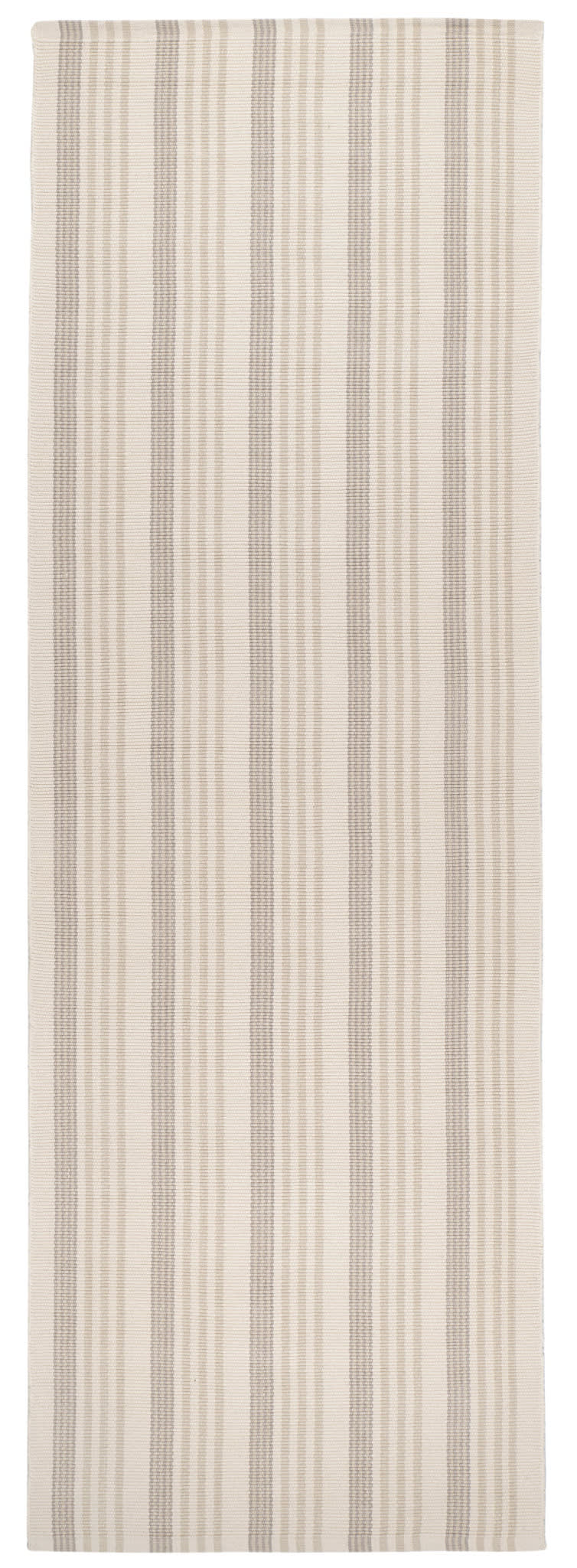 Putney Stripe Ivory Handwoven Cotton Rug