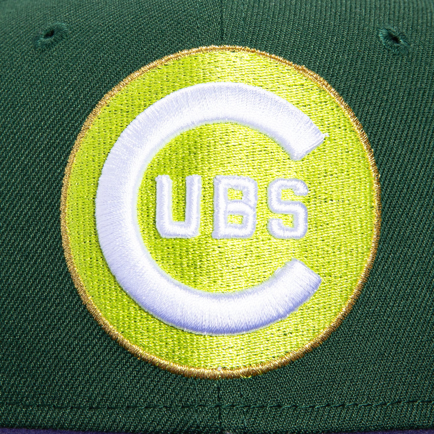 New Era 59Fifty Tennis Chicago Cubs Logo Patch Hat - Green, Purple