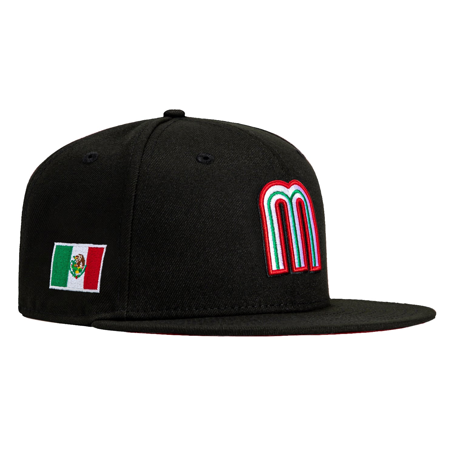 New Era 59Fifty Mexico World Baseball Classic Mexico Flag Patch Hat - Black