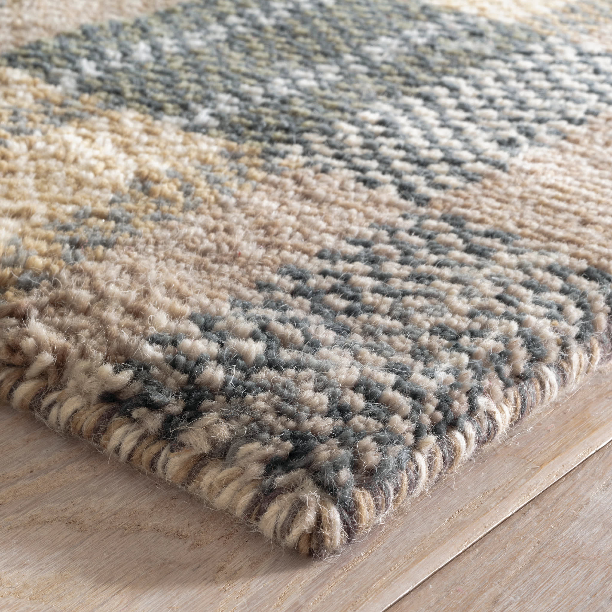 Fairhaven Natural Hand Loom Knotted Wool Rug