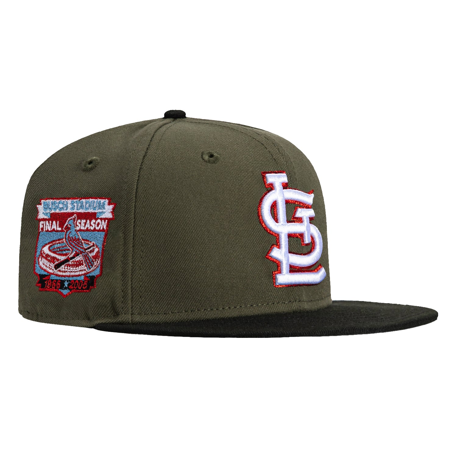 New Era 59Fifty St Louis Cardinals Final Season Patch Hat - Olive, Black