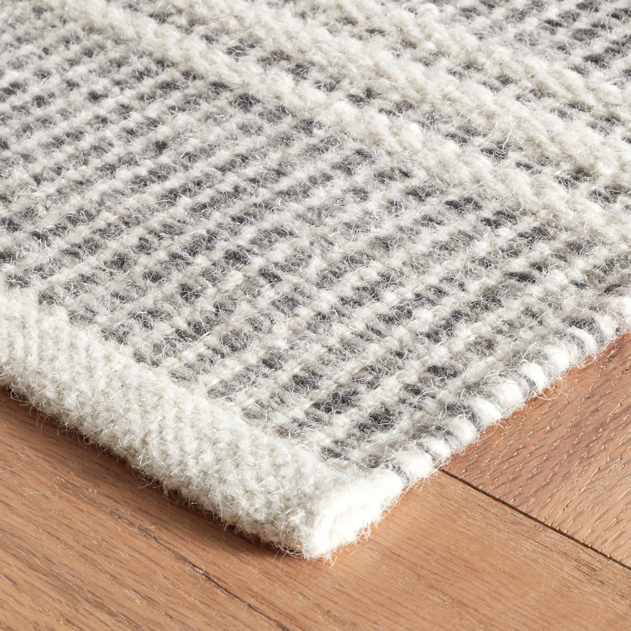 Malta Grey Handwoven Wool Rug