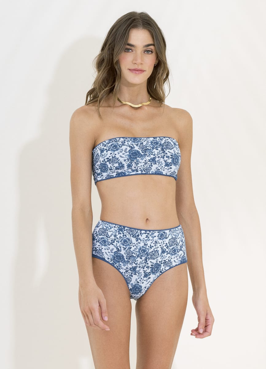 Maaji Blue Lagoon Venus Mid Rise Bikini Bottom