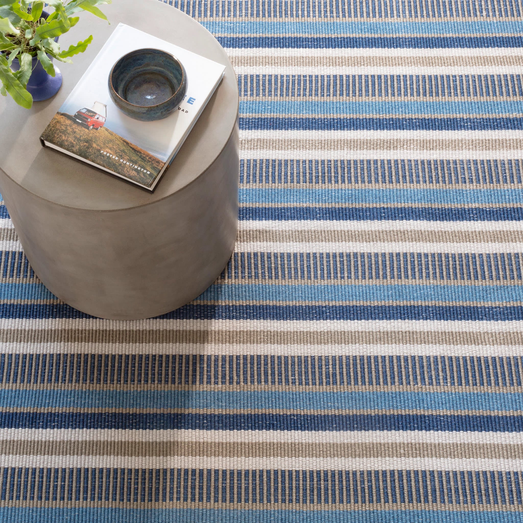 Always Greener Blue/Grey Handwoven Indoor/Outdoor Rug