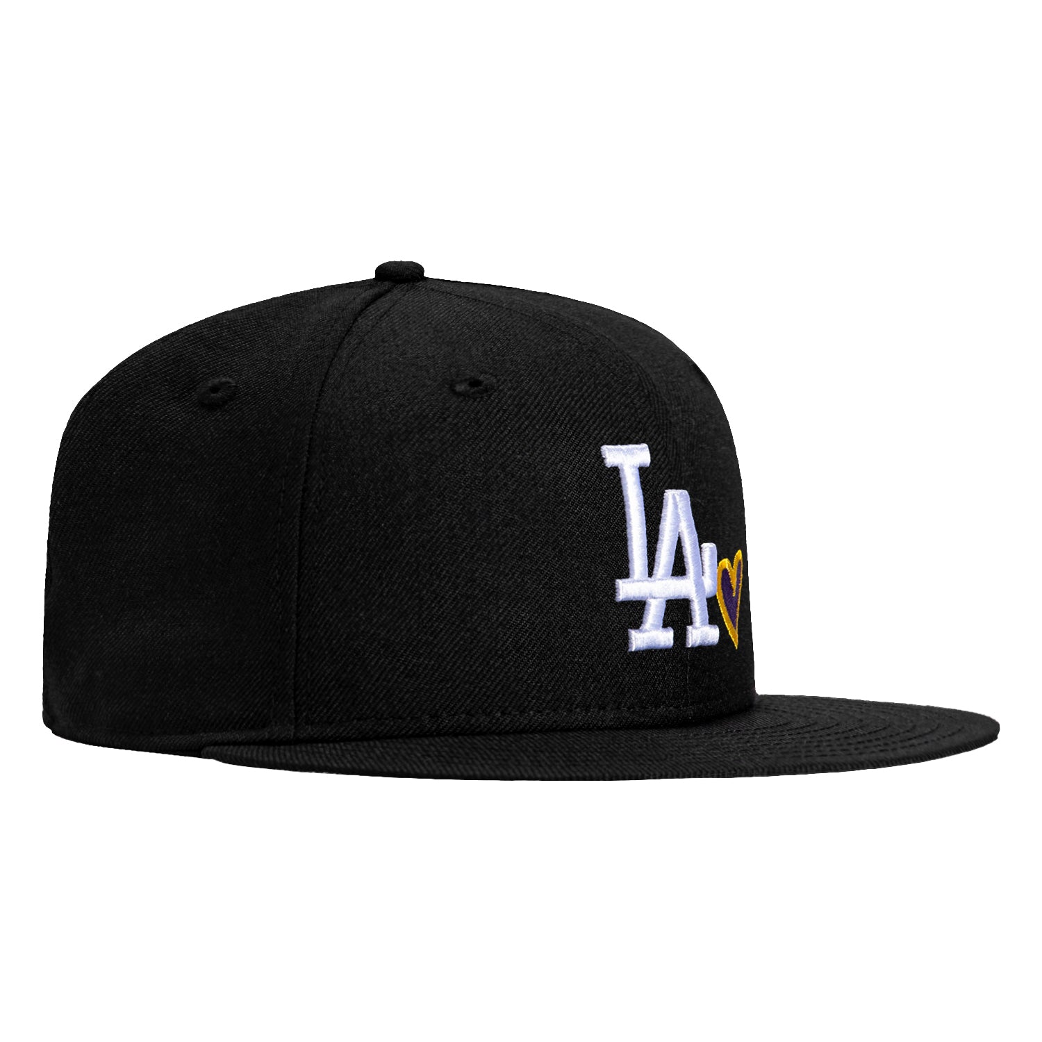 New Era 59Fifty Los Angeles Dodgers Heart Hat - Black, Purple, Gold