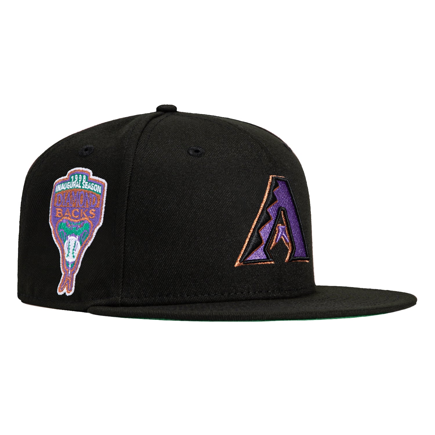 New Era 59Fifty Black Dome Arizona Diamondbacks Inaugural Patch A Hat - Black