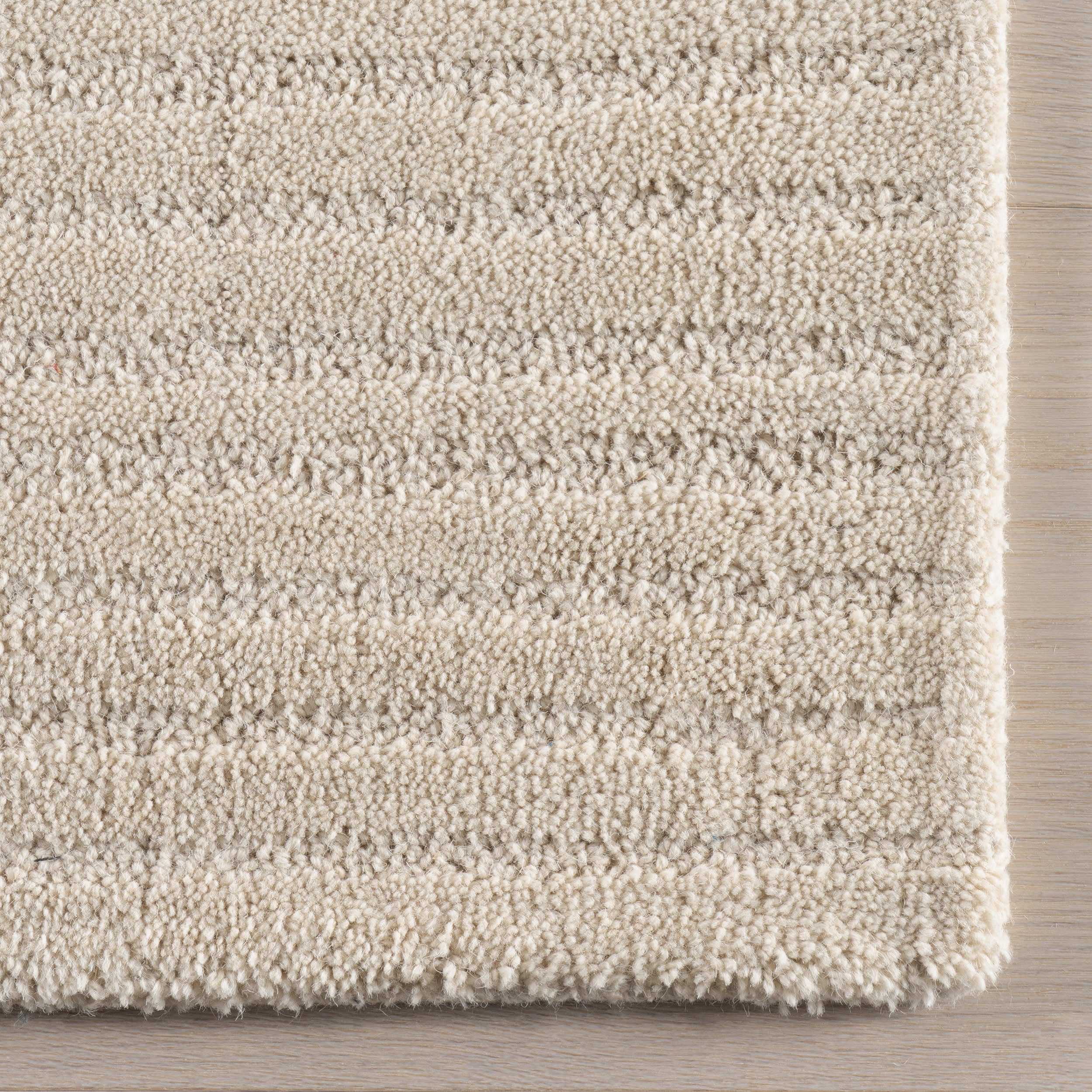 Southwest Striped Wool Rug | Beige