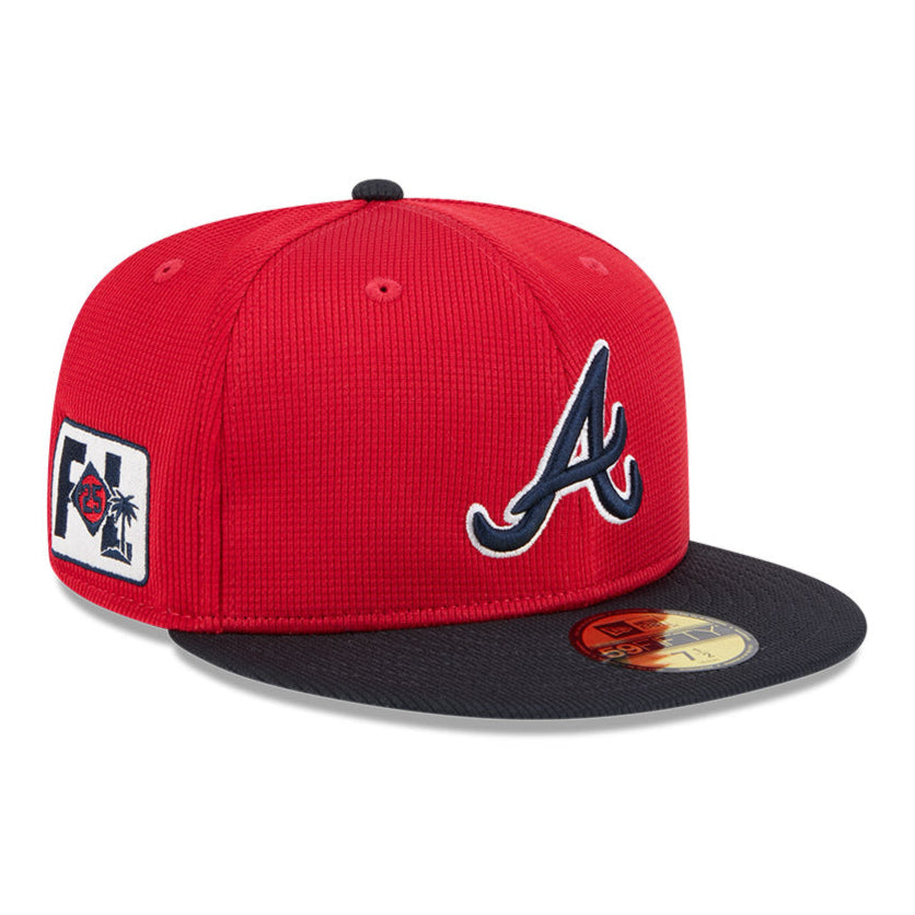 New Era 59Fifty Atlanta Braves 2025 Spring Training Patch Hat - Red, Navy