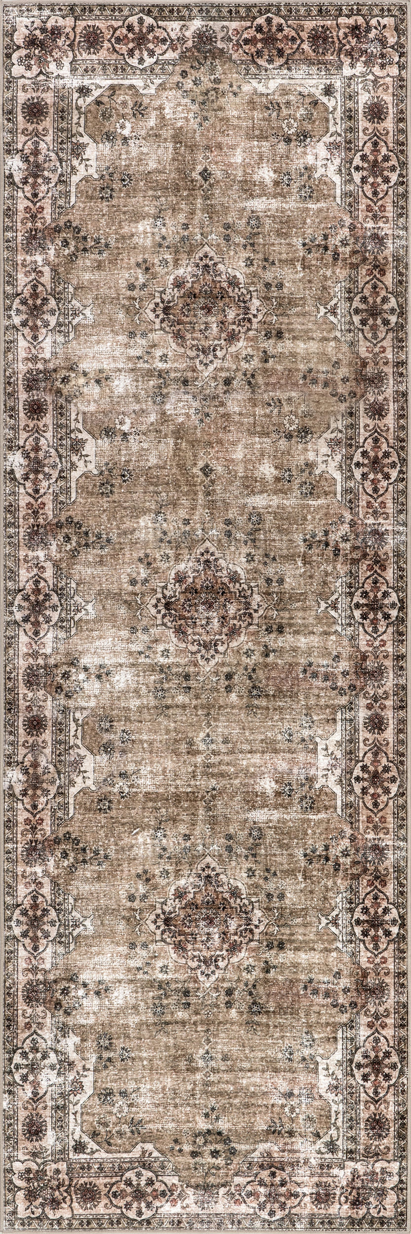 Audrina Persian Spill Proof Washable Rug | Beige