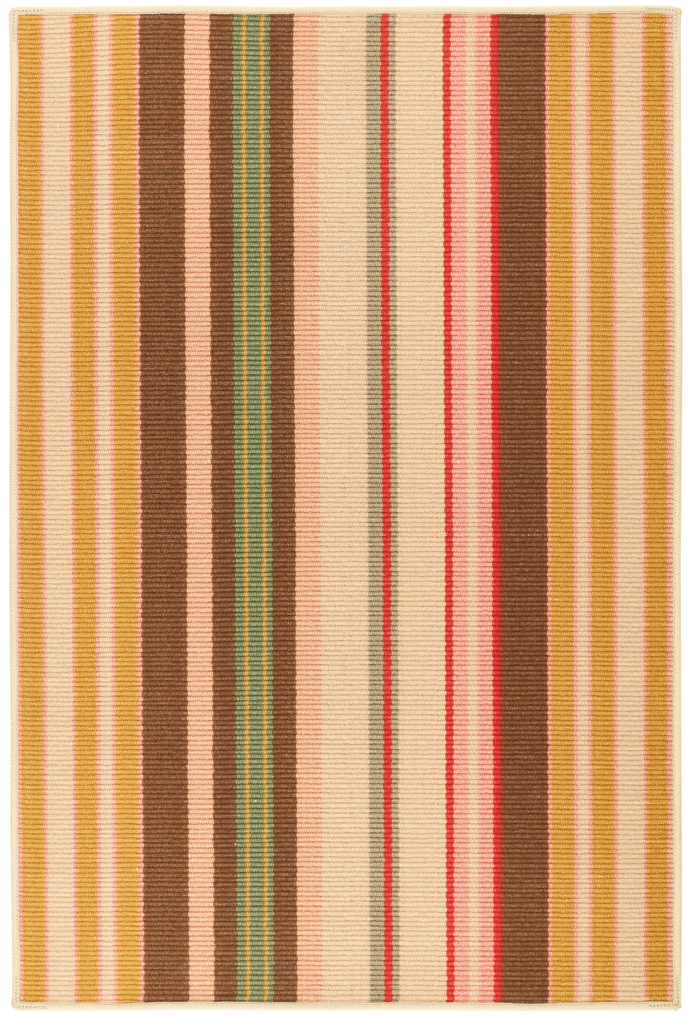 Sienna Stripe Multi Machine Washable Rug