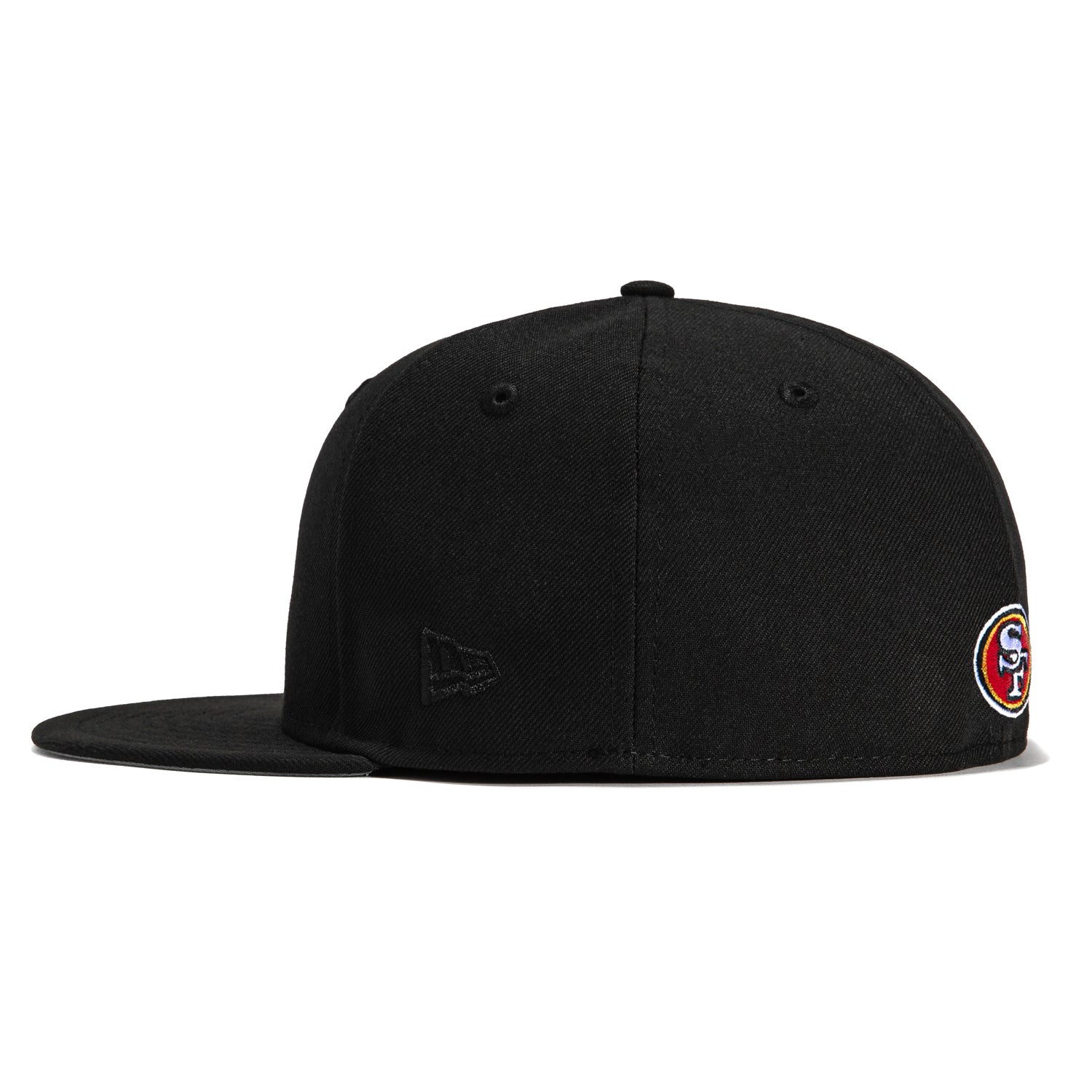 New Era 59Fifty San Francisco 49ers SF Hat - Black, White, Red, Metallic Gold