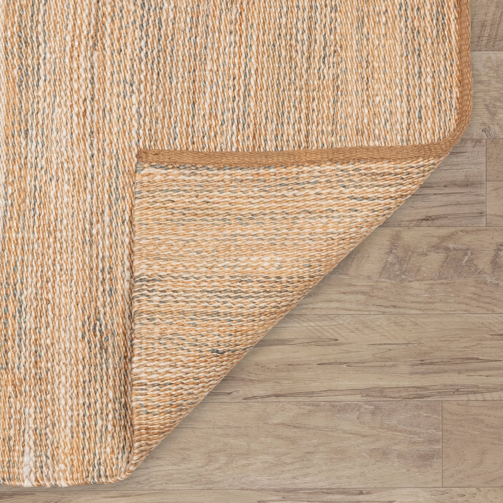 Striped Ivory/Natural Handwoven Jute Rug