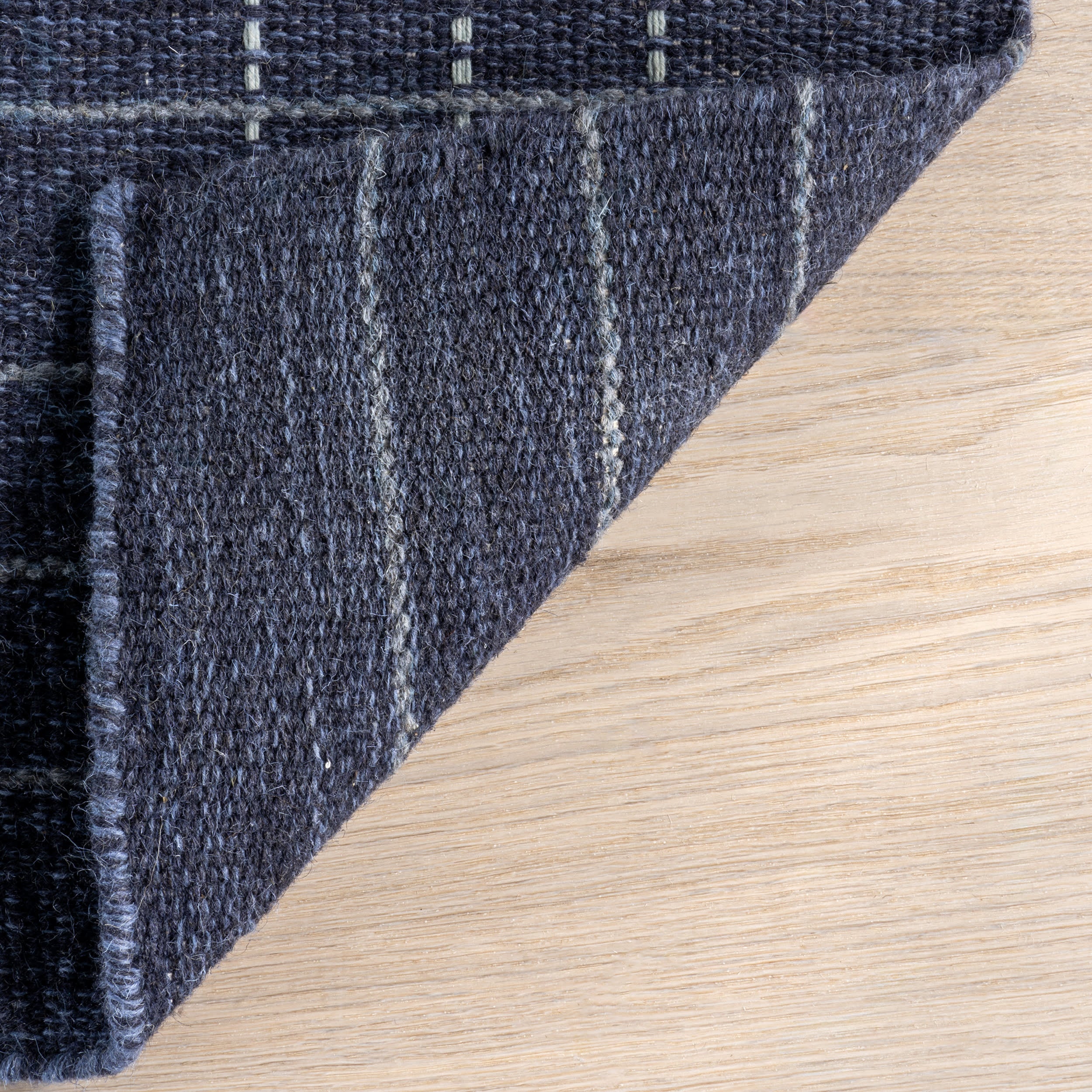 Charlie Plaid Wool Rug | Blue