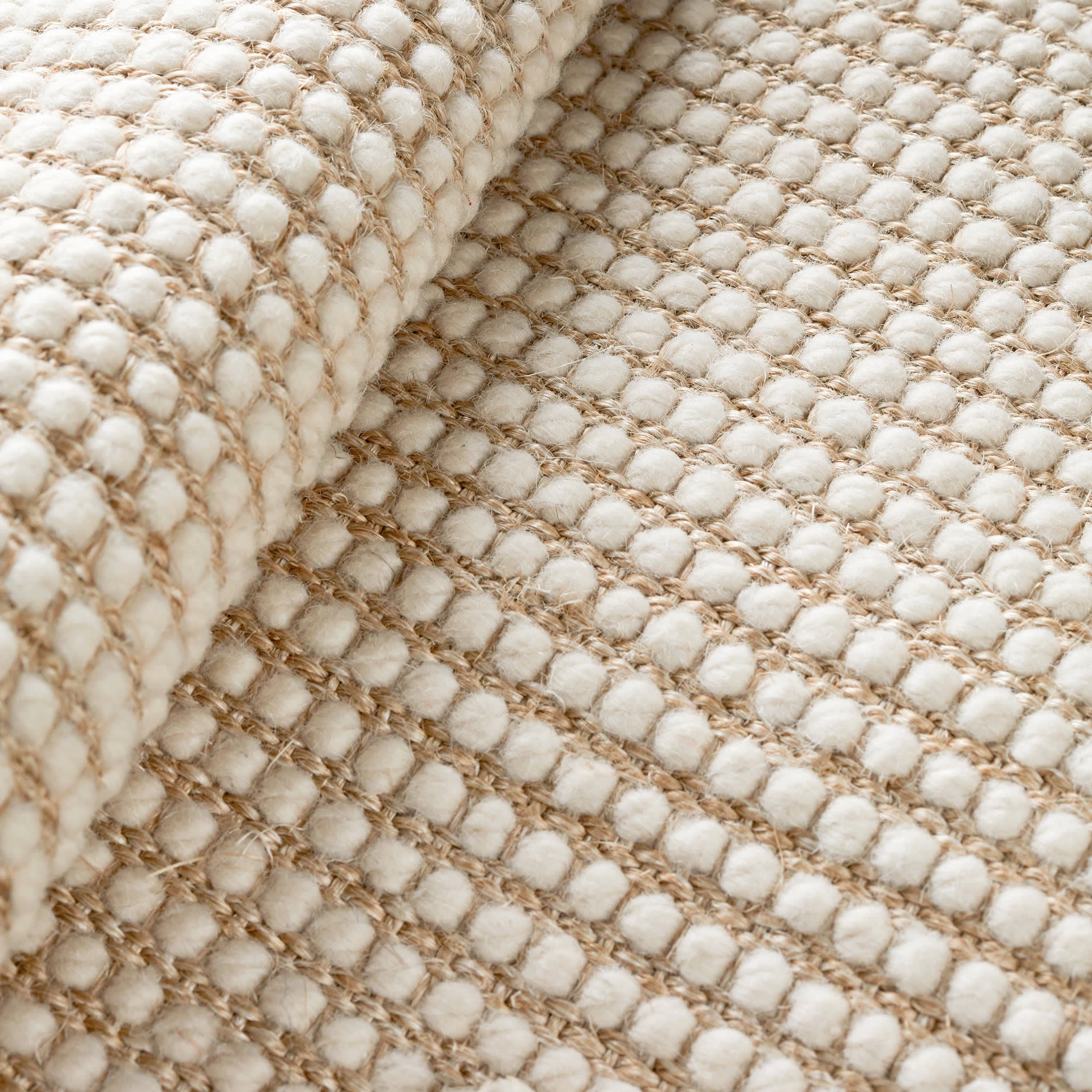 Pixel Wheat Woven Sisal/Wool Rug