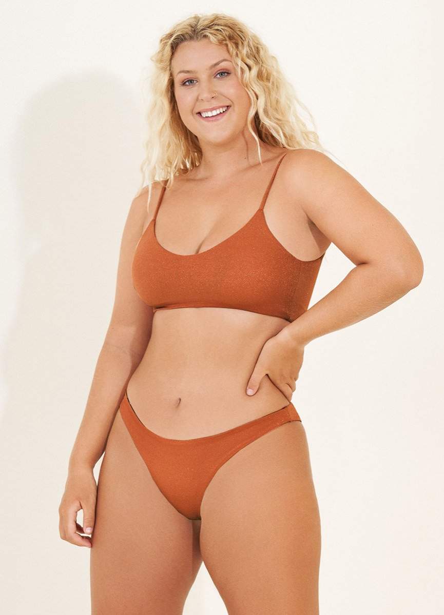 Maaji Sunset Orange Ceci Sporty Bralette Bikini Top