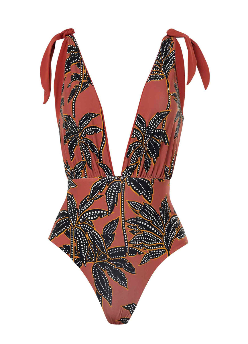 Maaji Burgundy Faena Plunge One Piece