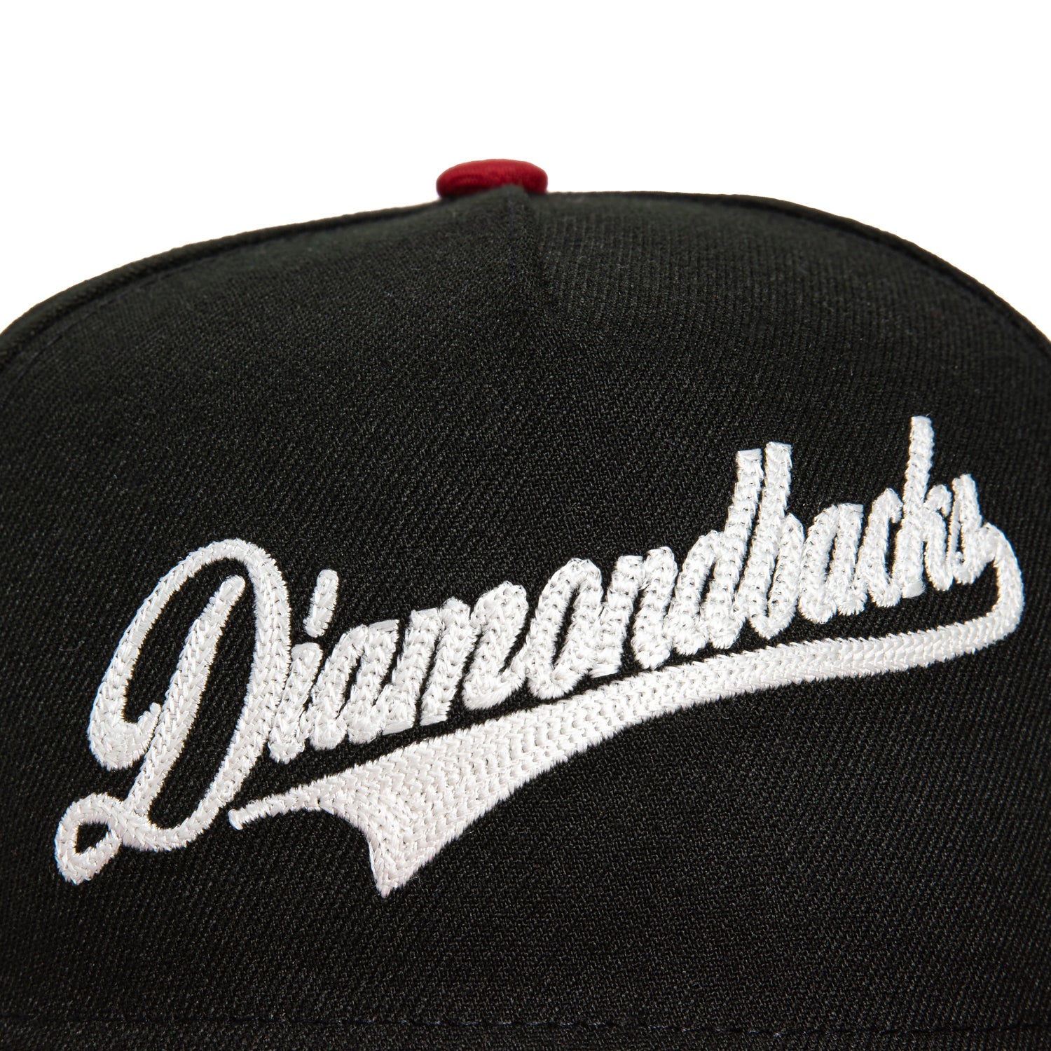 New Era 59Fifty A-Frame Glow Chain Stitch Arizona Diamondbacks 2001 World Series Patch Hat - Black, Sedona Red