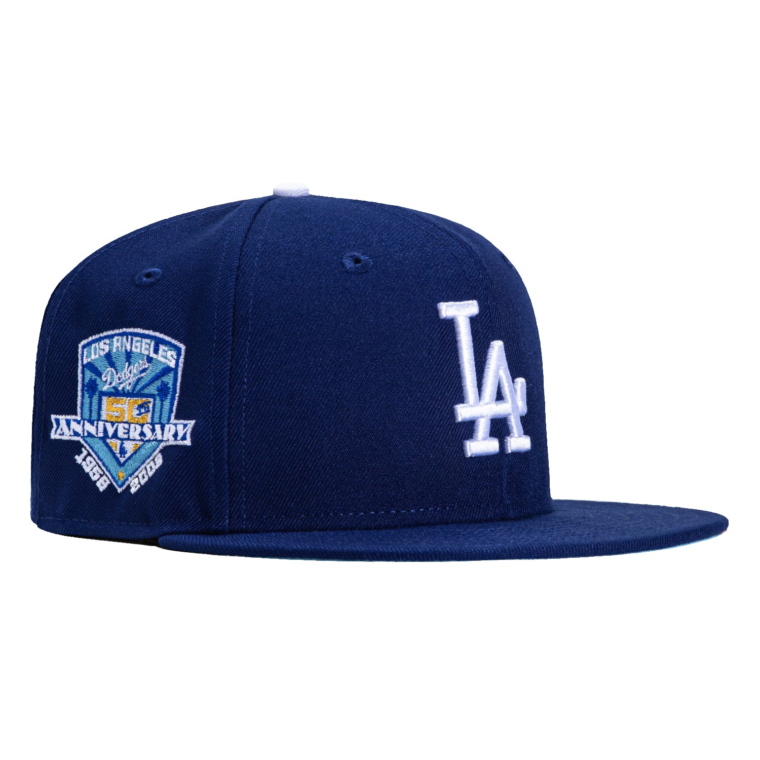 New Era 59Fifty Los Angeles Dodgers 50th Anniversary Patch Hat - Royal, White