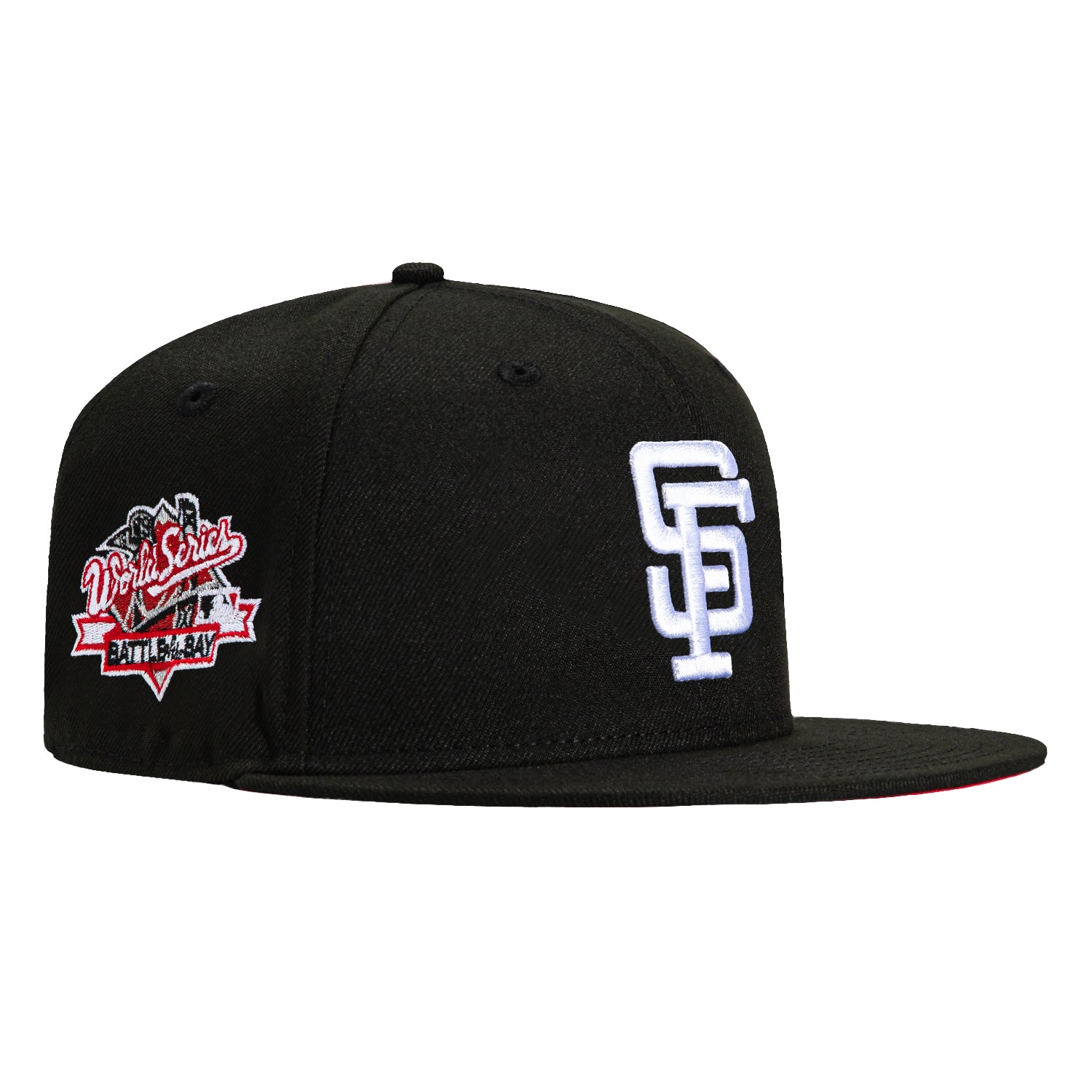 New Era 59Fifty San Francisco Giants Battle of the Bay Patch Red UV Hat - Black