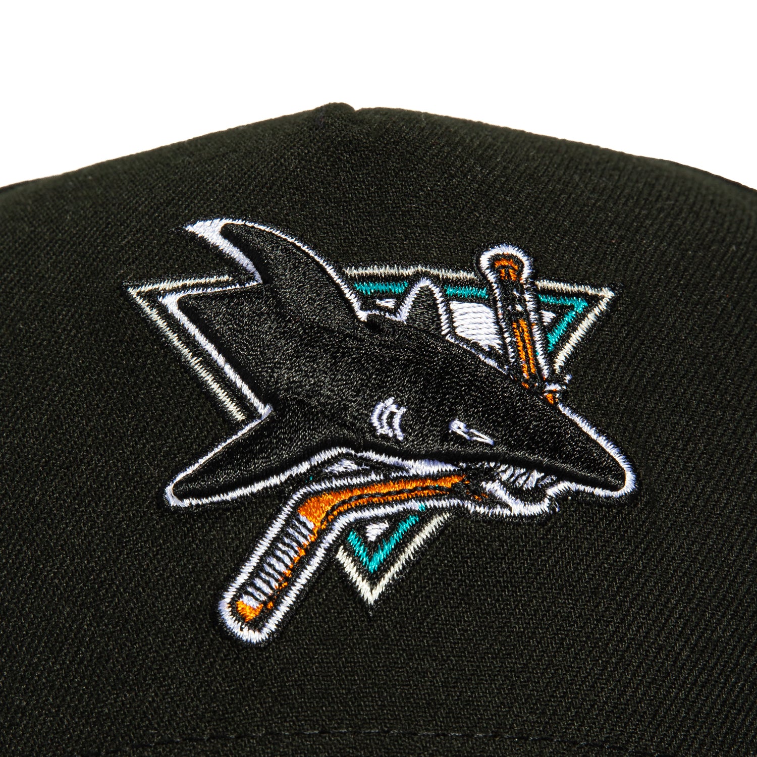 New Era 9Forty A-Frame San Jose Sharks Logo Snapback Hat - Black