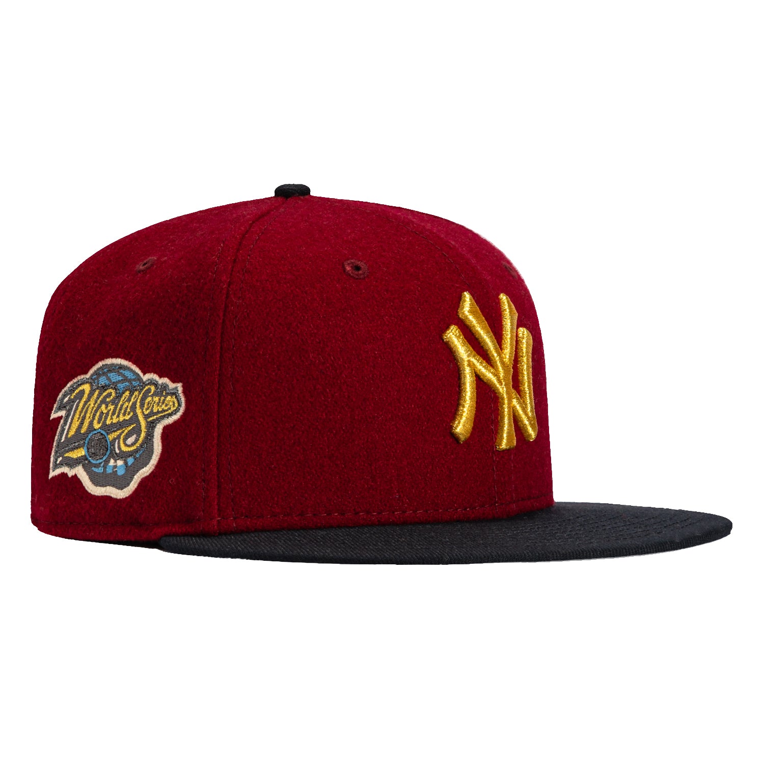 New Era 59Fifty Melton New York Yankees 1998 World Series Patch Hat - Cardinal, Navy