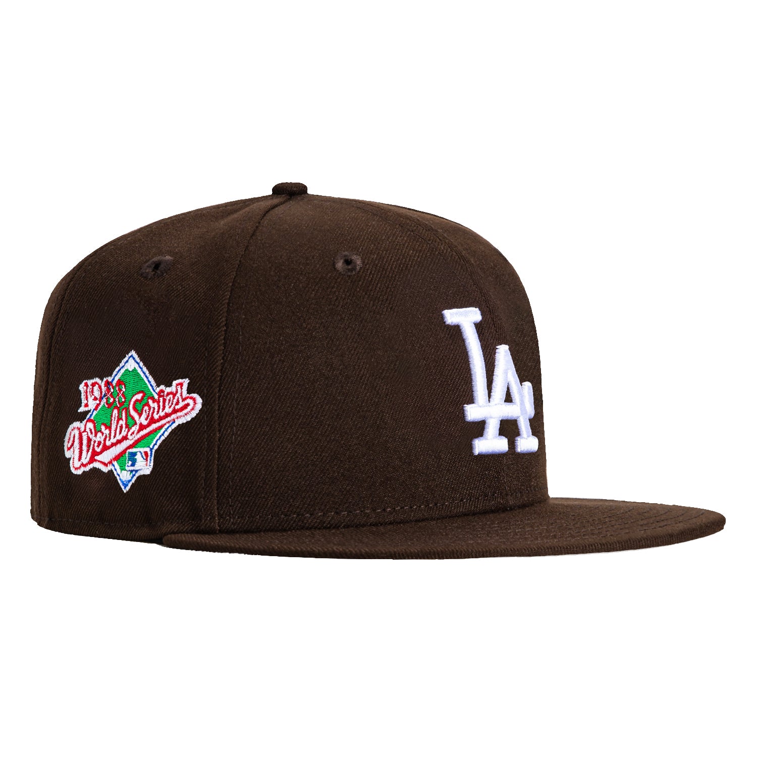 New Era 59Fifty Los Angeles Dodgers 1988 World Series Patch Hat - Brown