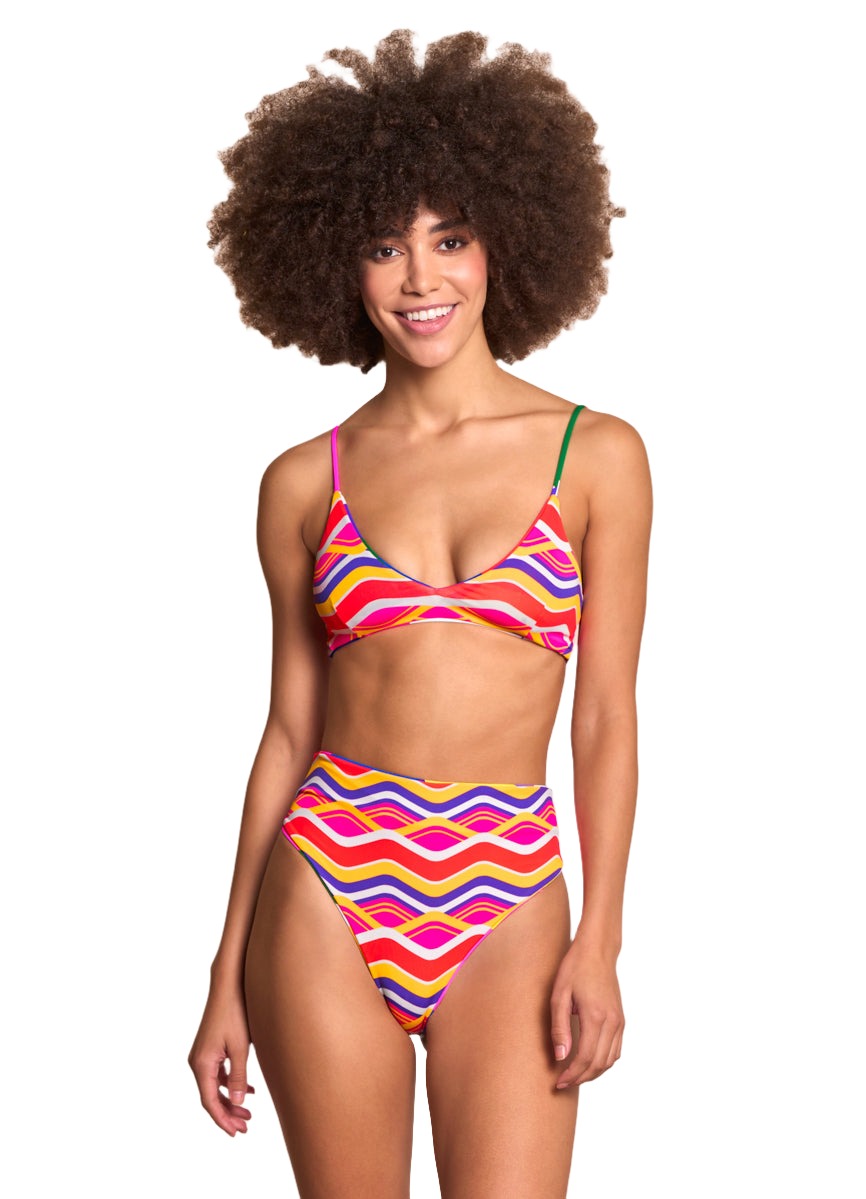 Maaji Cutouts Suzy Q High Rise/High Leg Bikini Bottom