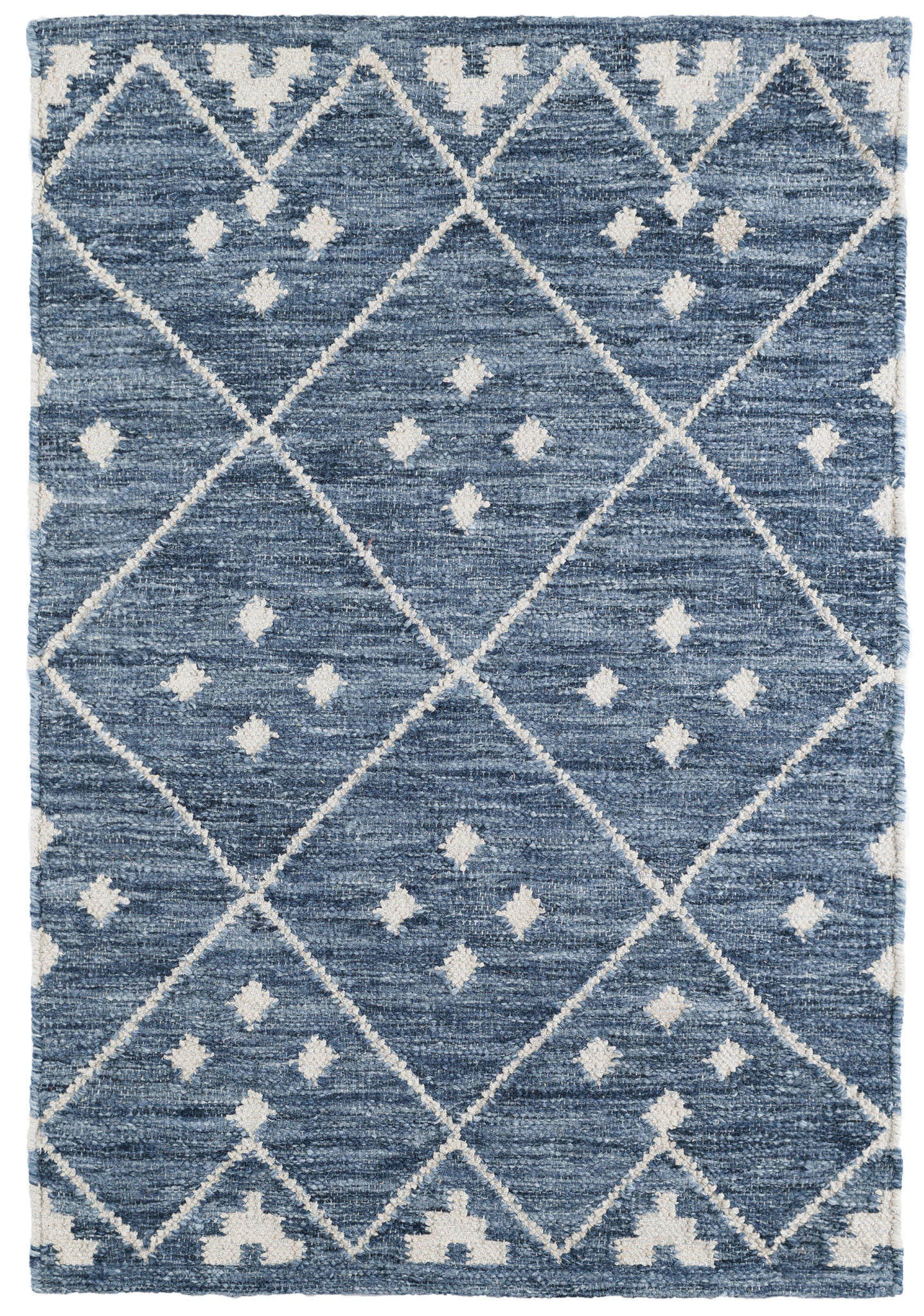 Kota Indigo Handwoven Wool Rug