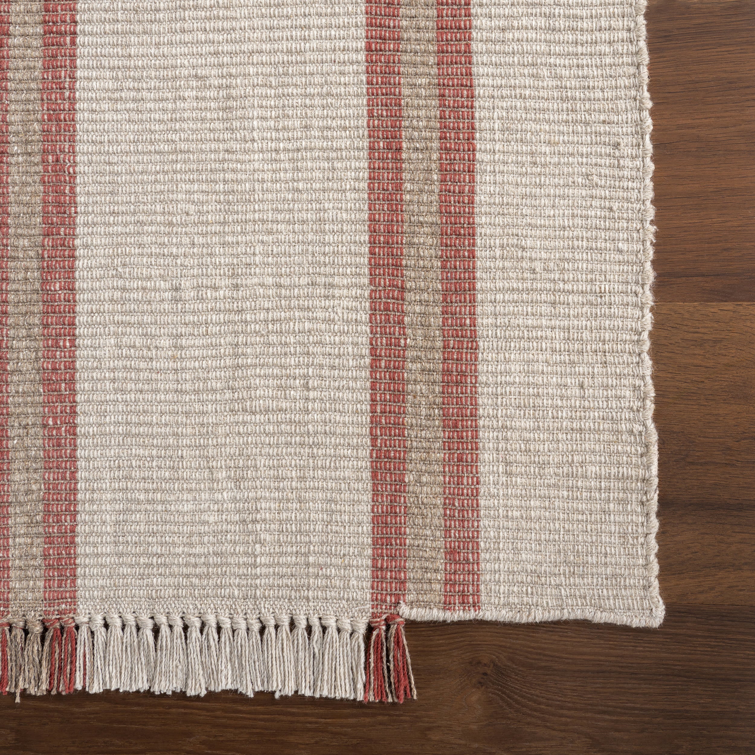 Nichols Striped Wool Rug | Ivory