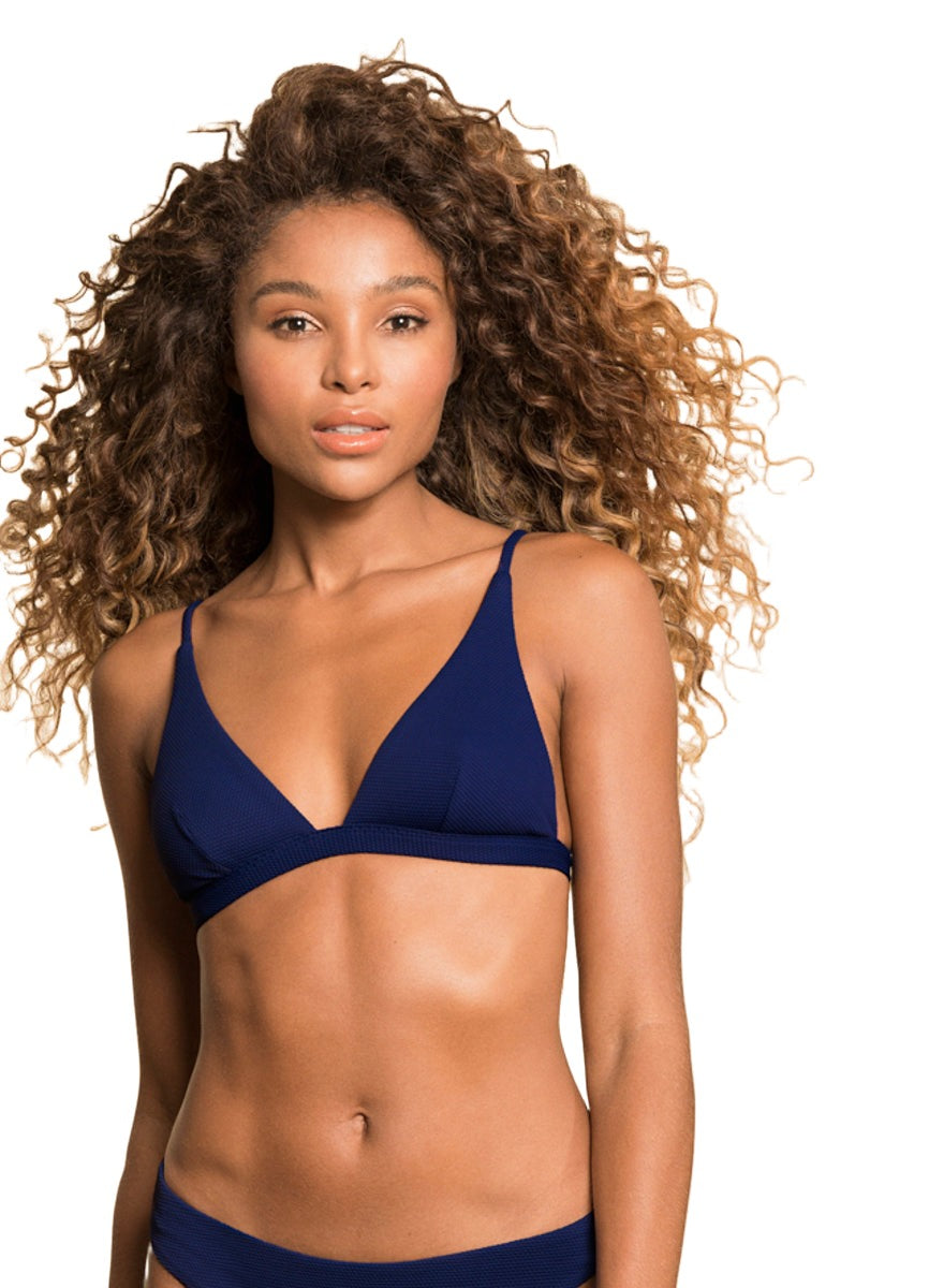 Maaji Indigo Blue Ivy Fixed Triangle Bikini Top