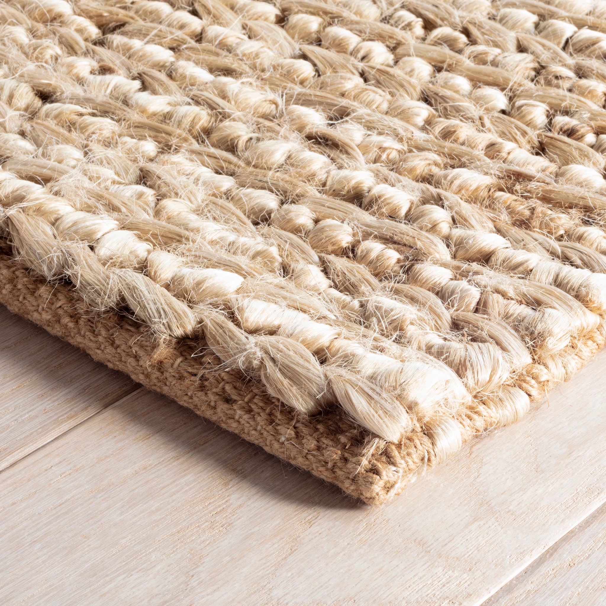 Jute Handwoven Bleached Oak Rug