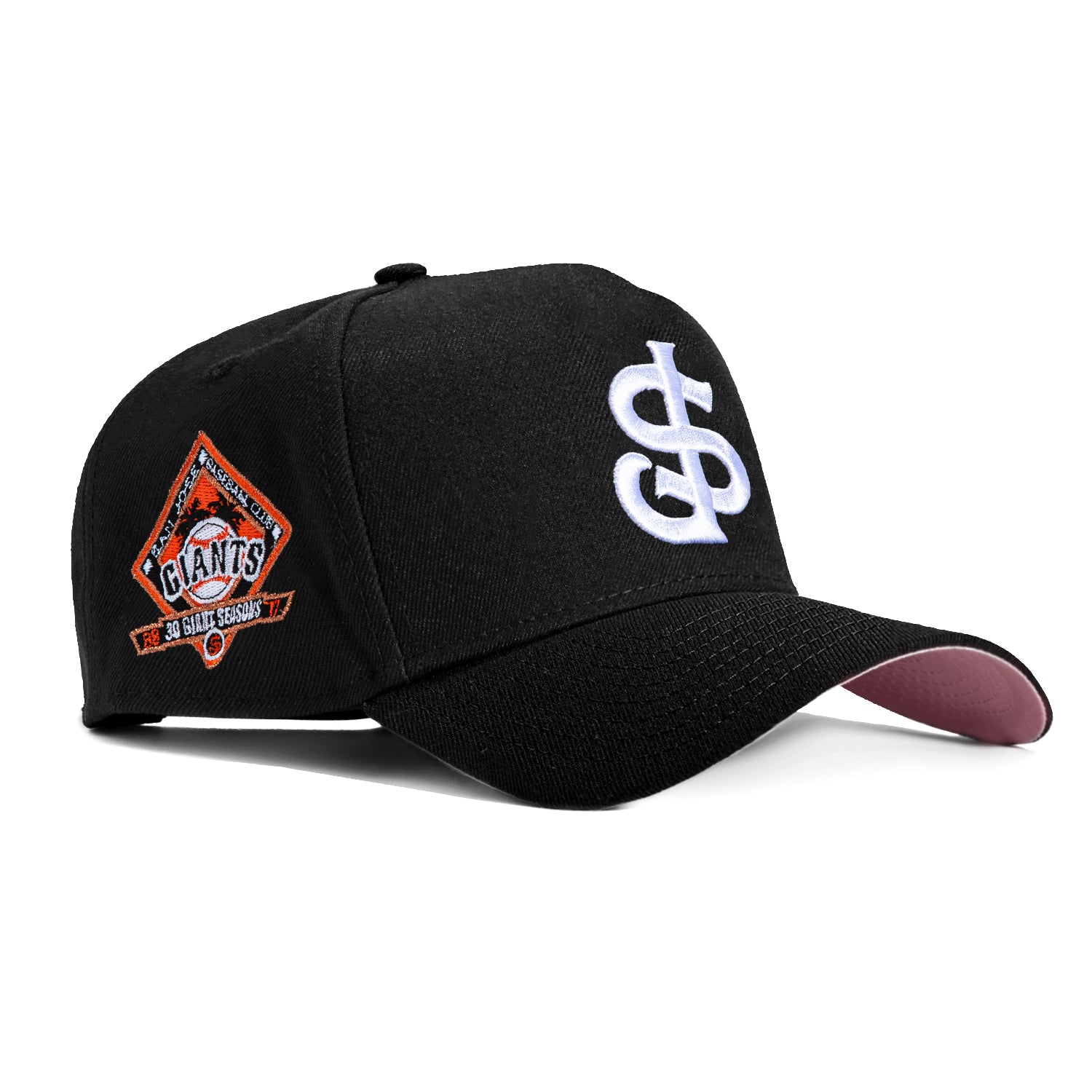 New Era 9Forty A-Frame San Jose Giants 30th Anniversary Patch Snapback Hat - Black, White