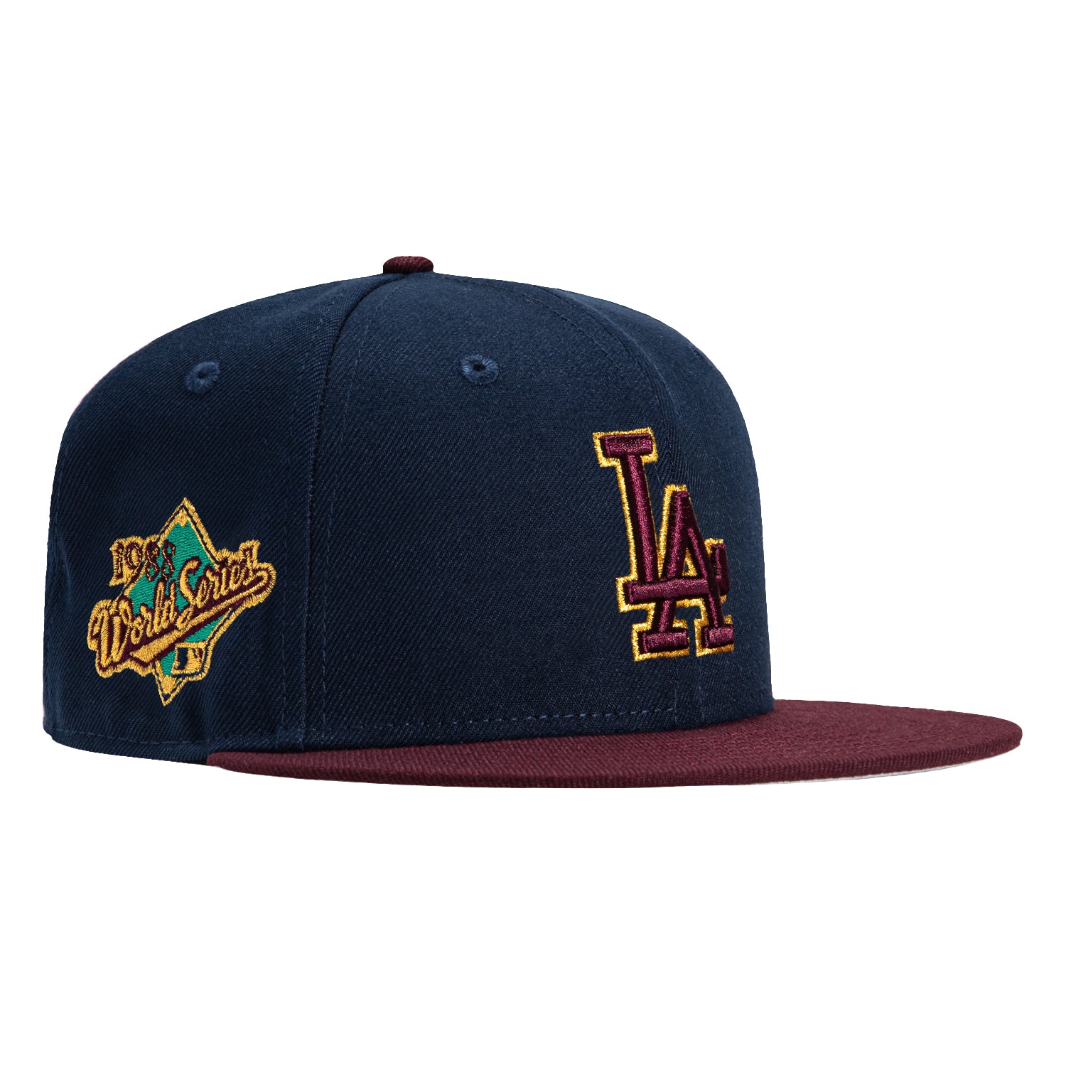 New Era 59Fifty Los Angeles Dodgers 1988 World Series Patch Hat - Navy, Maroon