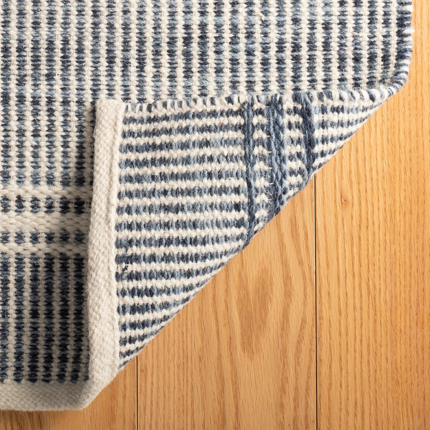 Malta Blue Handwoven Wool Rug